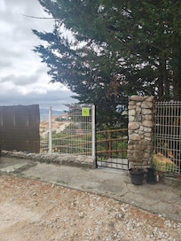 The unit entrance is through this gate