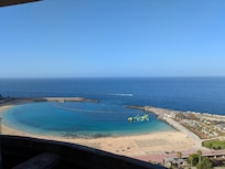 Ausblick auf den Strand von Block 1, ganz außen.