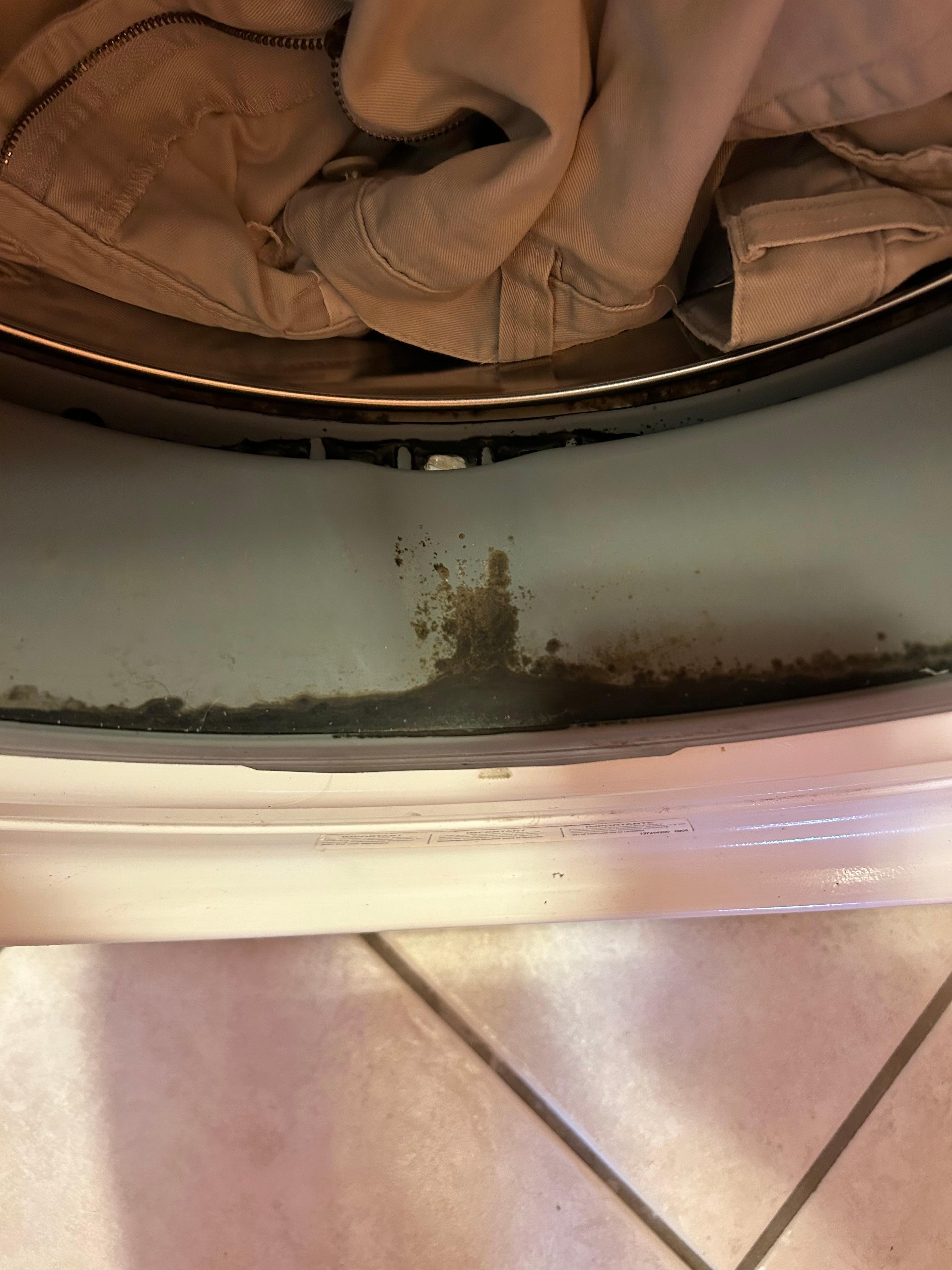 Washing machine.  I had a washing machine like this for years.  This is build up for a long time!!