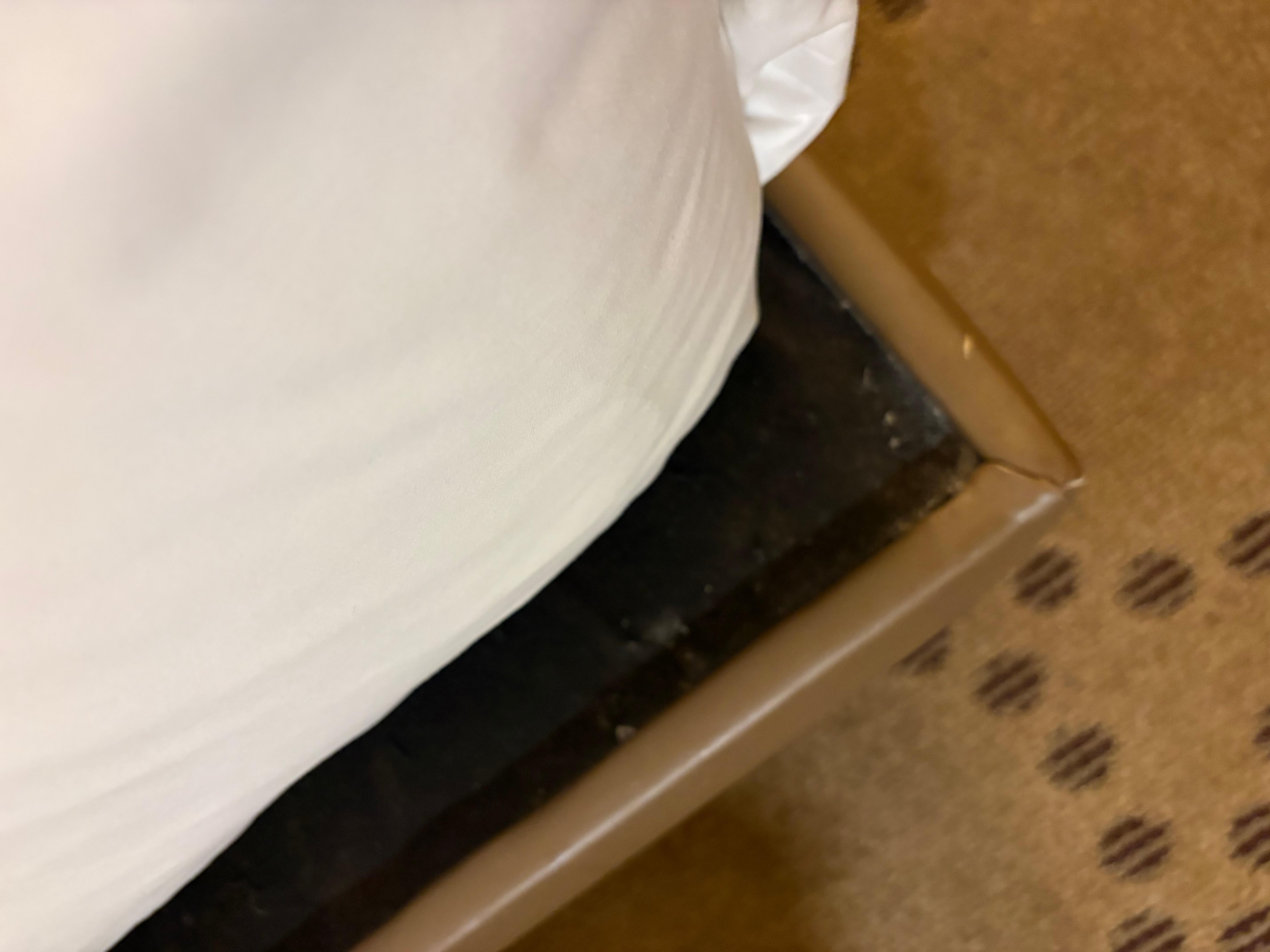 Crumbs on boxspring