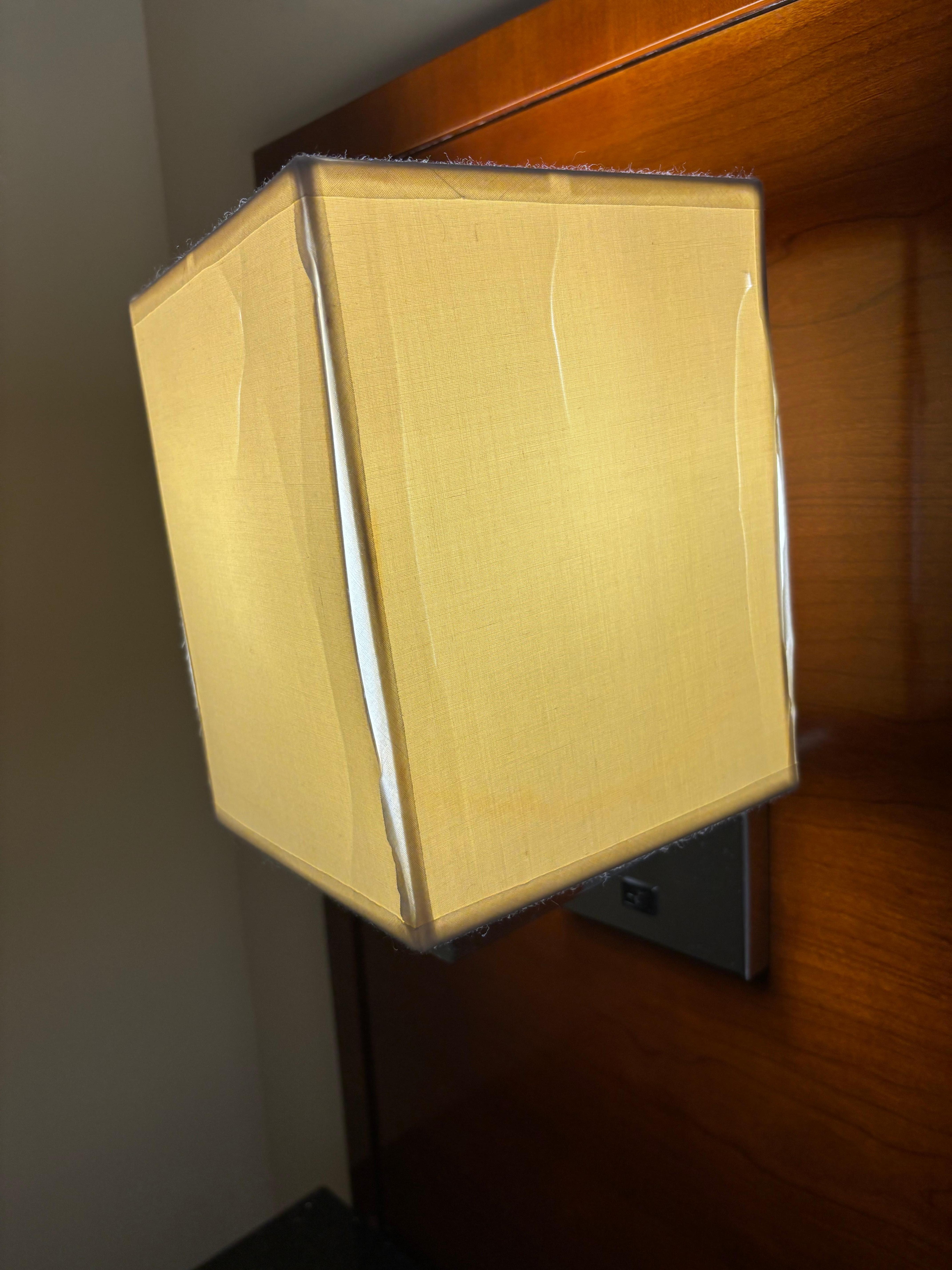 Lamp shades on bed lamps