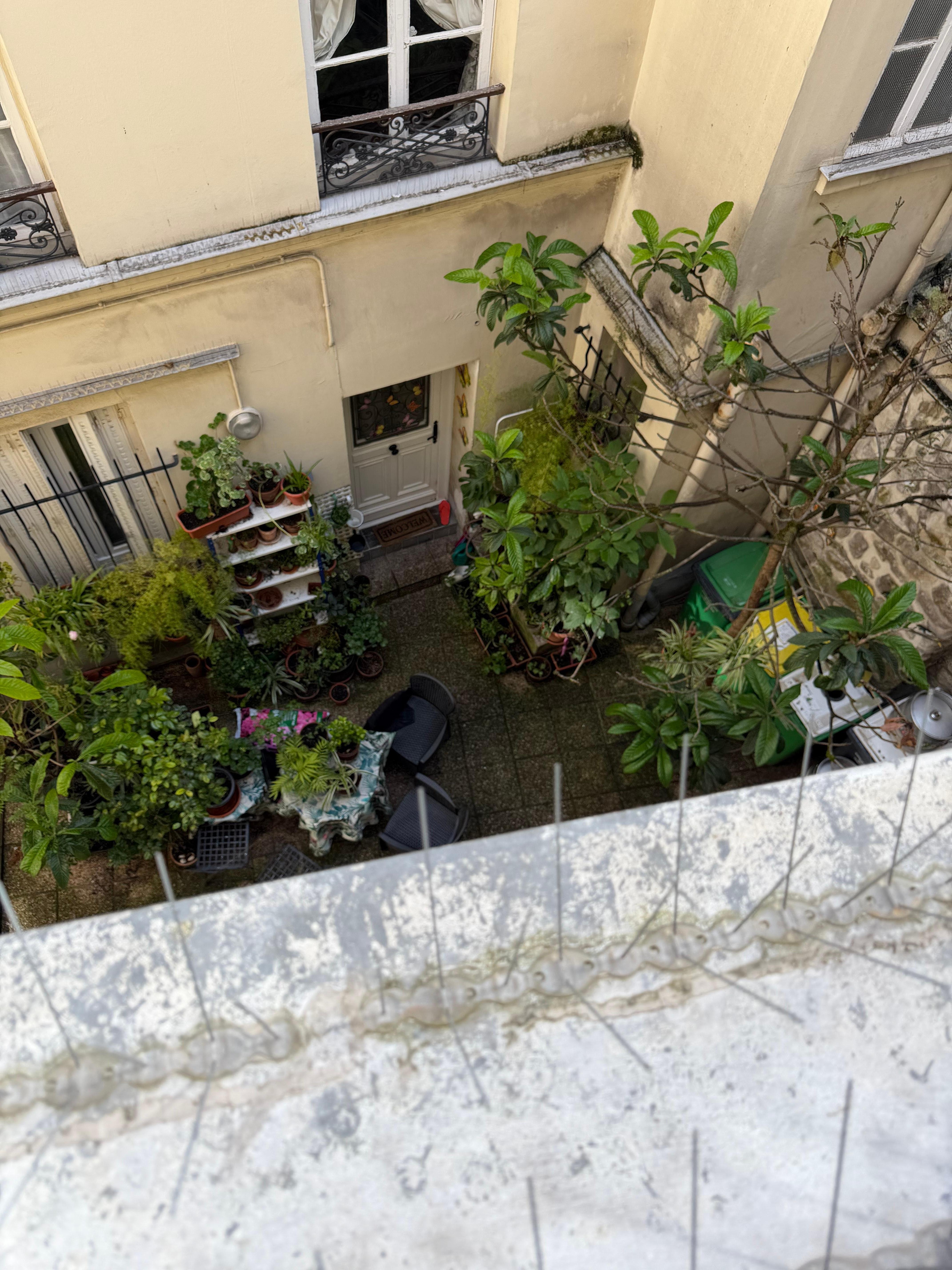 View of the courtyard from the apartment. 