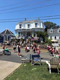 July 4 parade as viewed from Anchor Inn porch