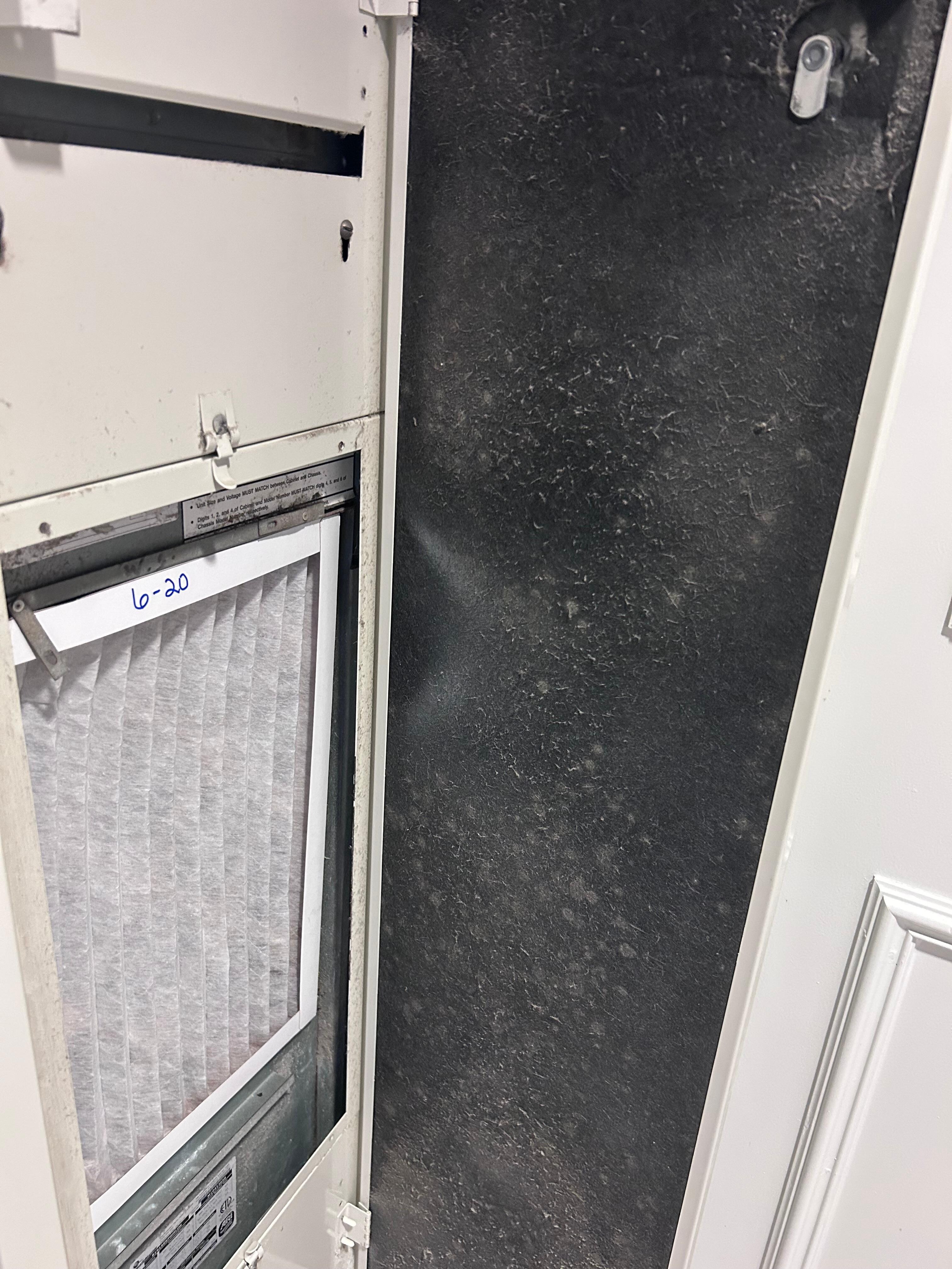 One of the A/C returns. Both were covered in heavy grime and what appeared to be mold