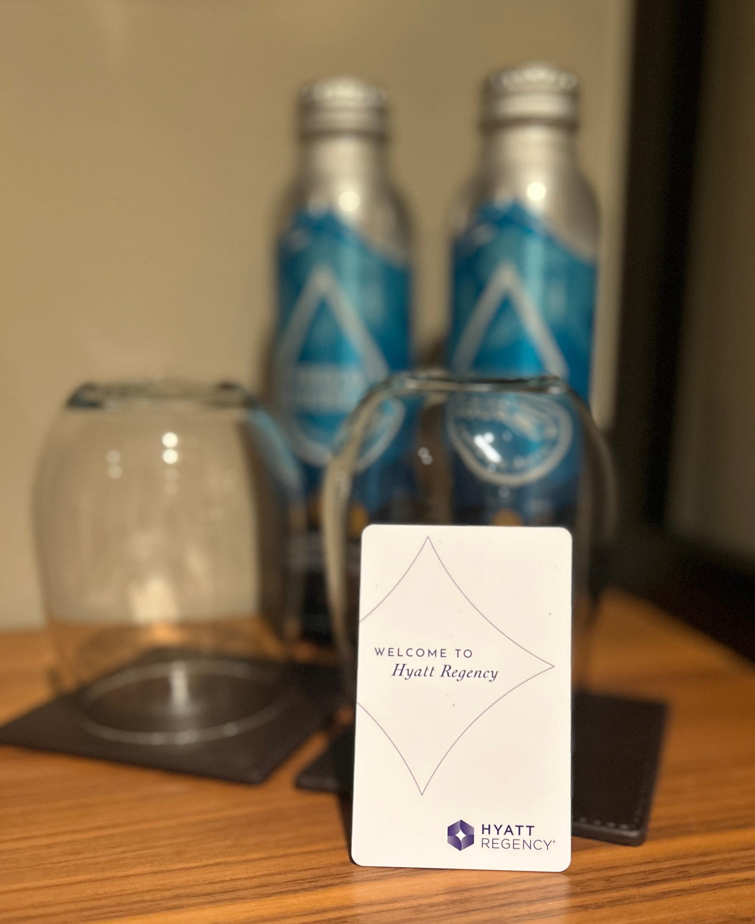 Complimentary bottled water is always a plus!