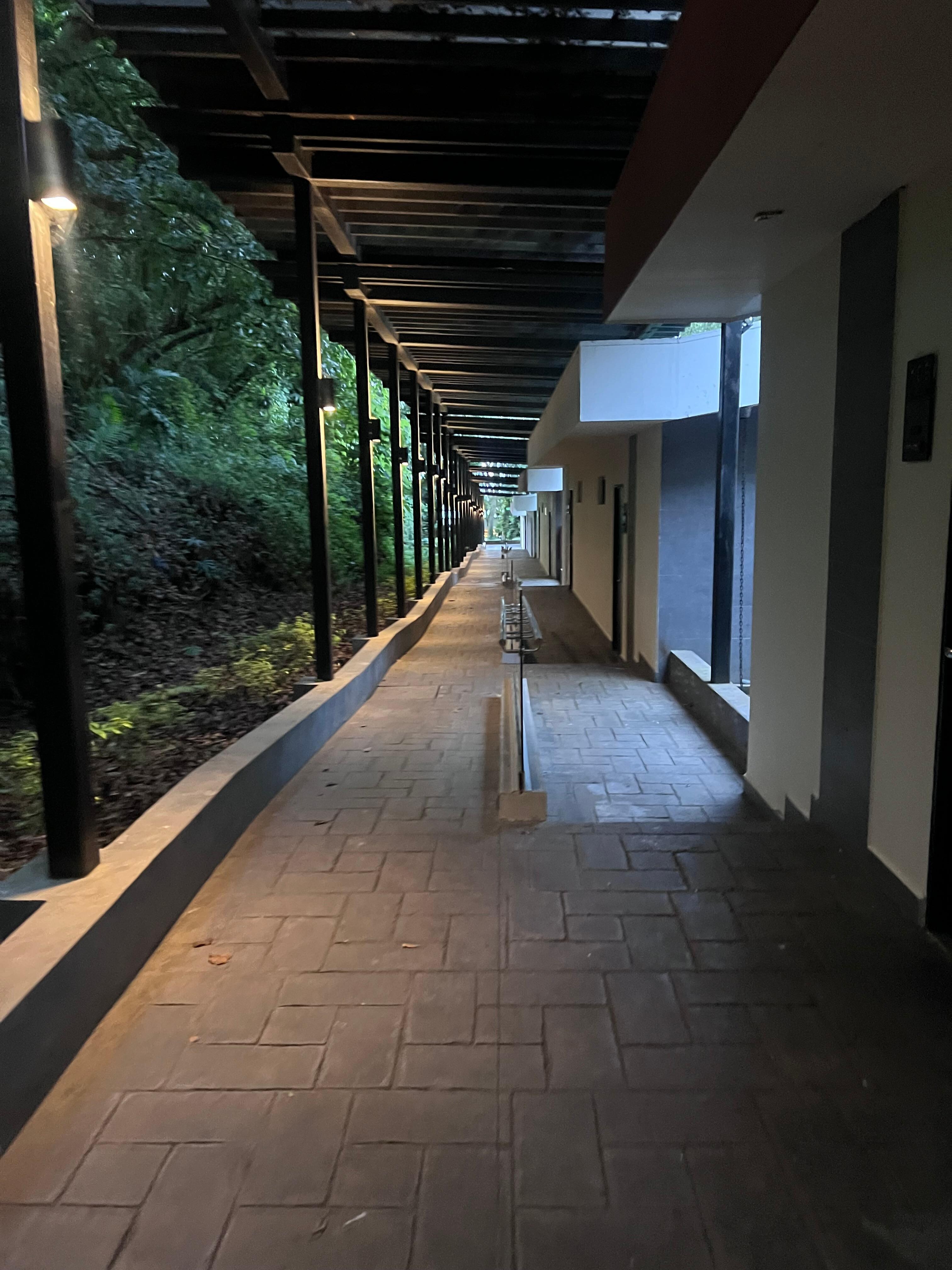 Outside the room 