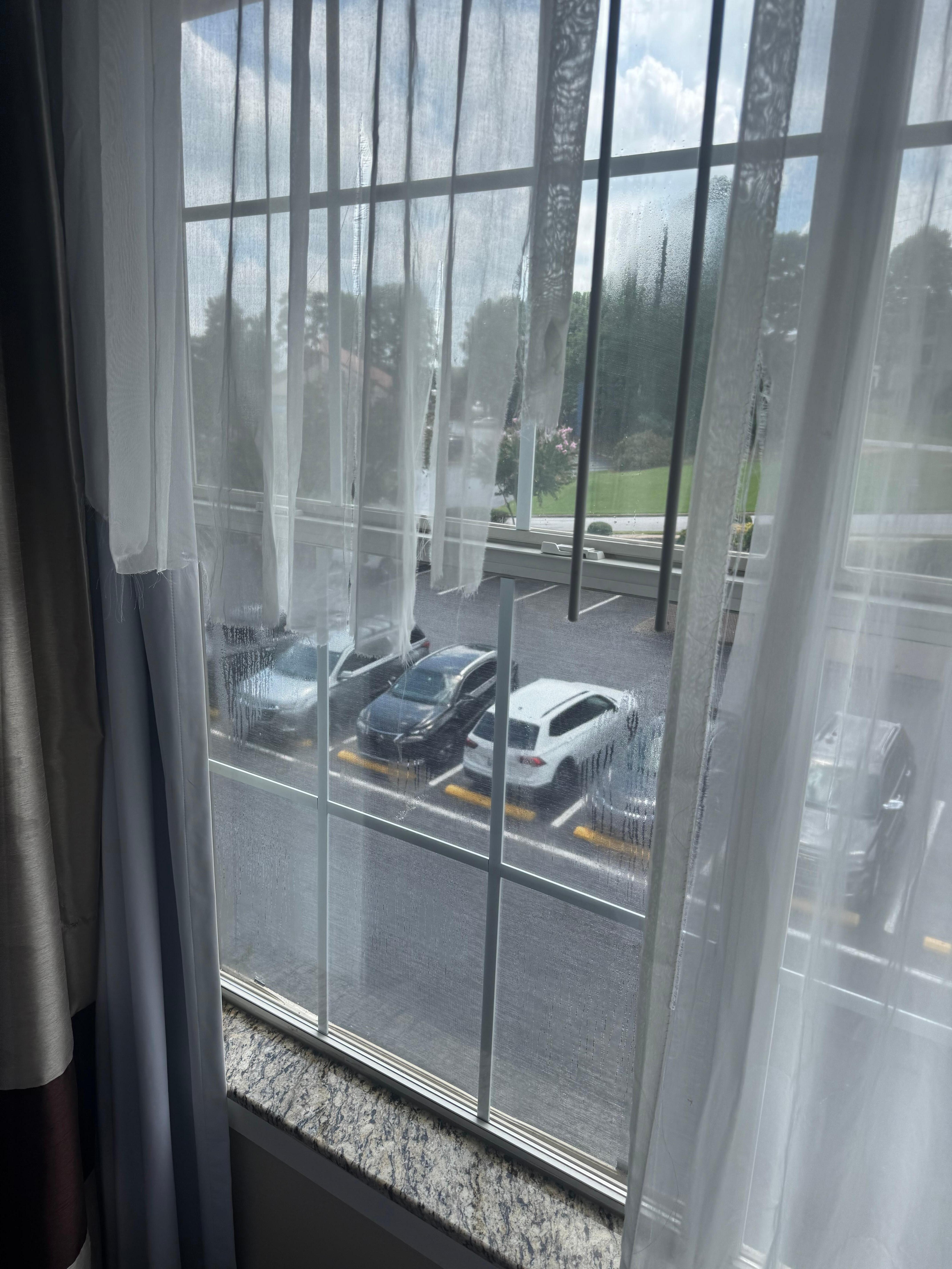Cut window curtain