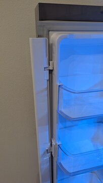 Broken refrigerator door.