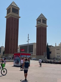 Venetian Towers near converted bull ring (designed by UK architect Norman Foster), which is now a shopping mall