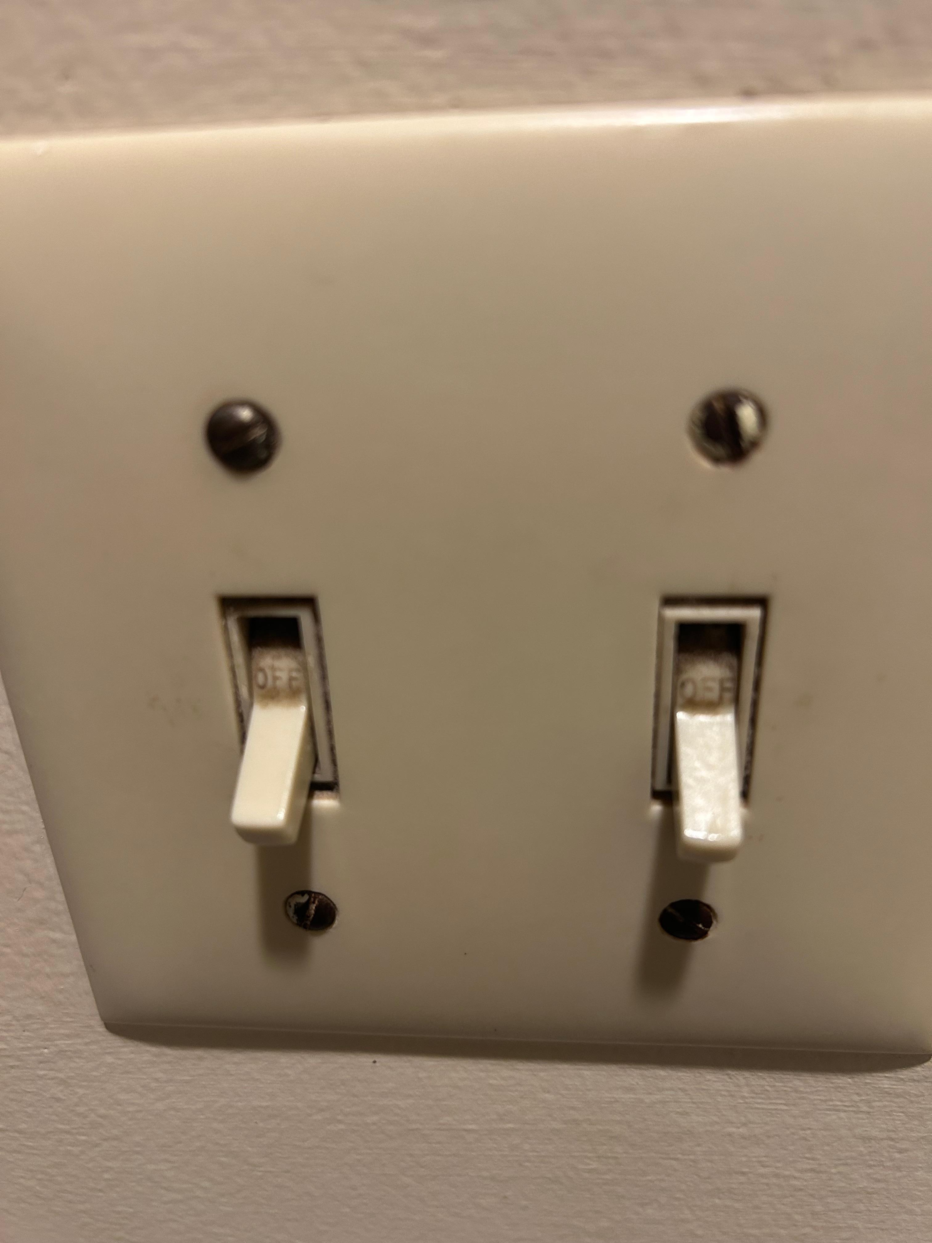 All light switches dirty 