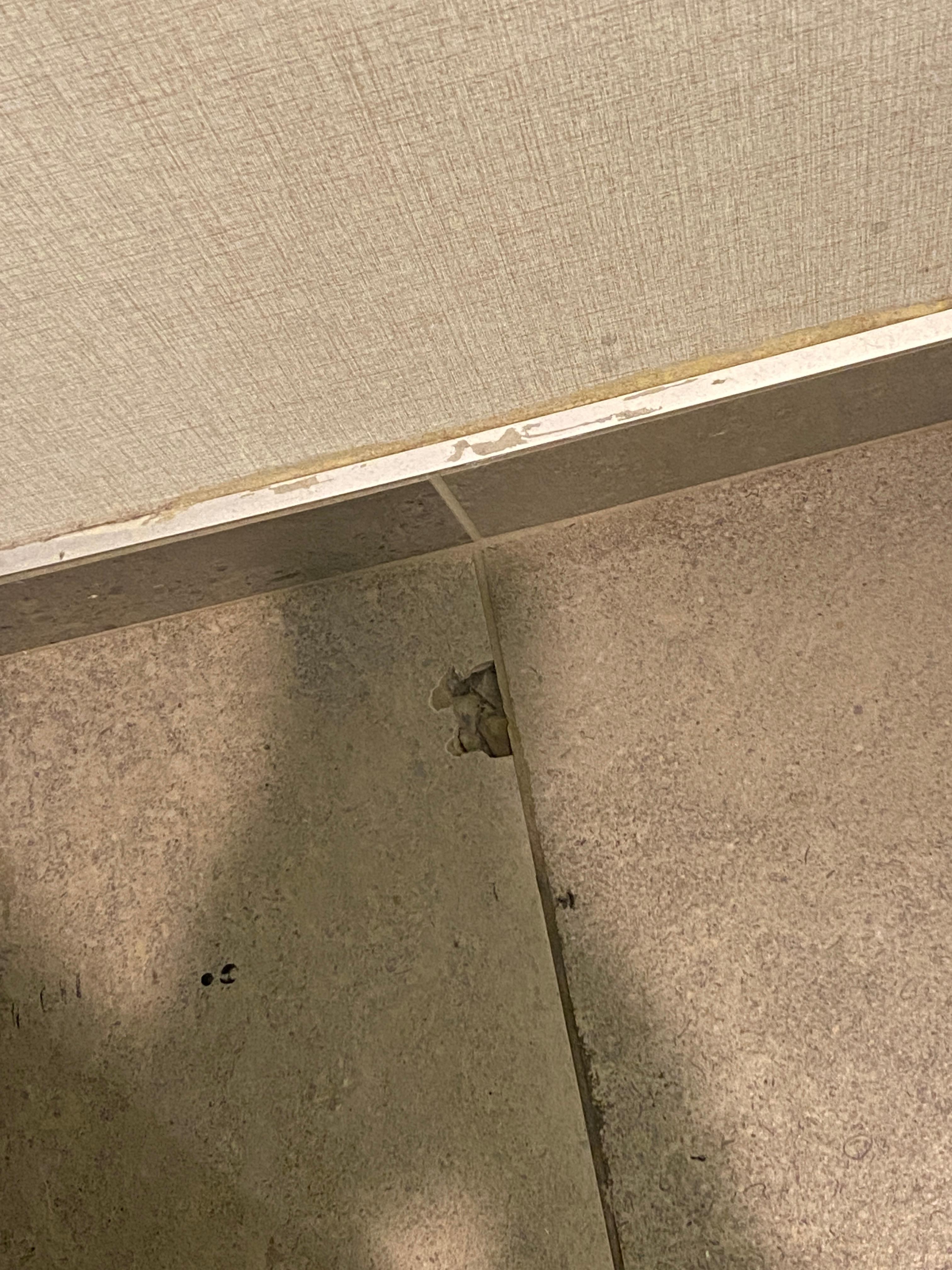 Hole in floor tile