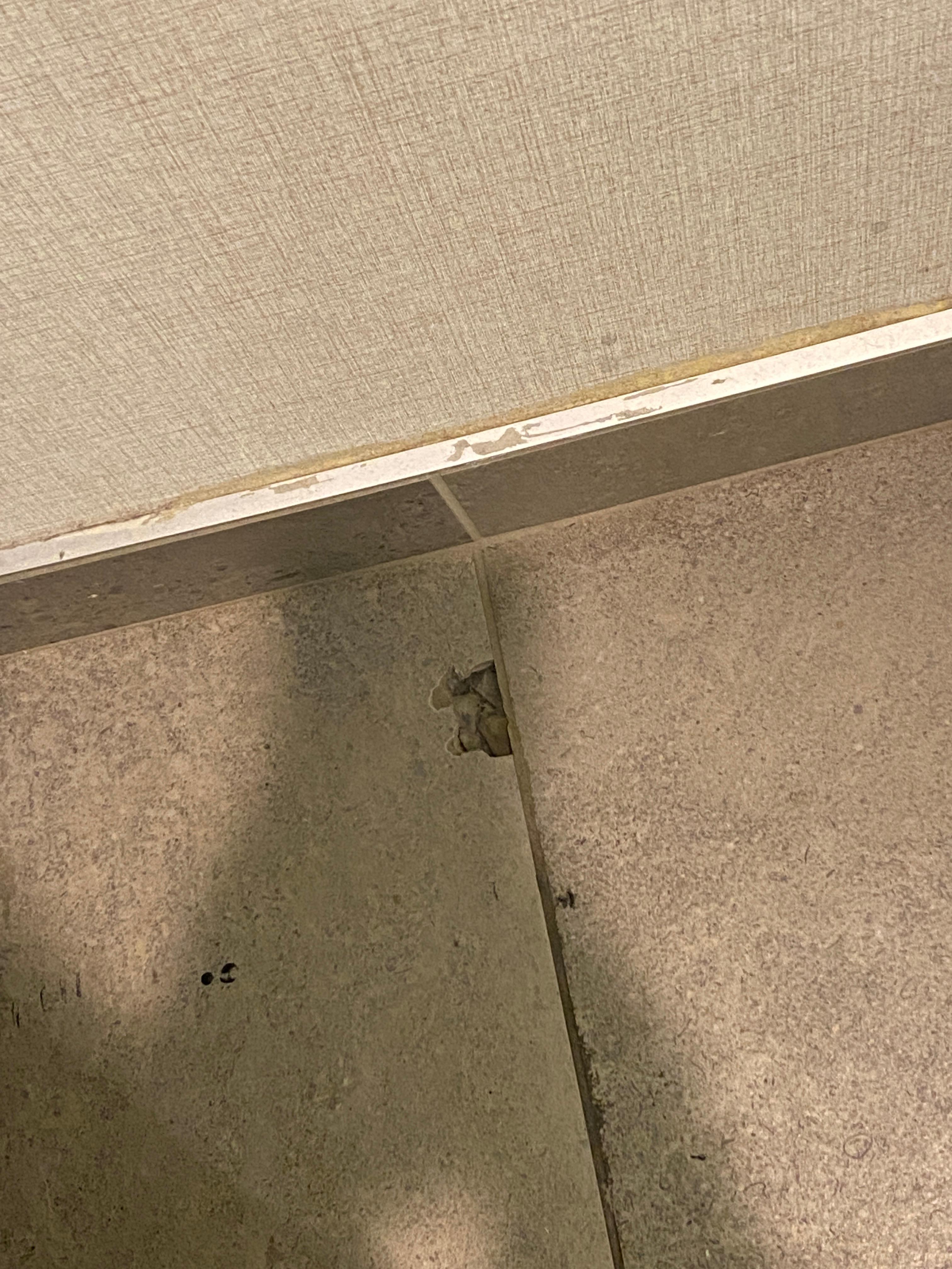 Hole in floor tile