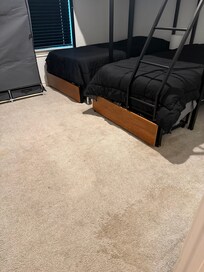 Stained carpet in yet another room