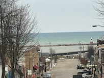 Lake Michigan driving to the Loft.