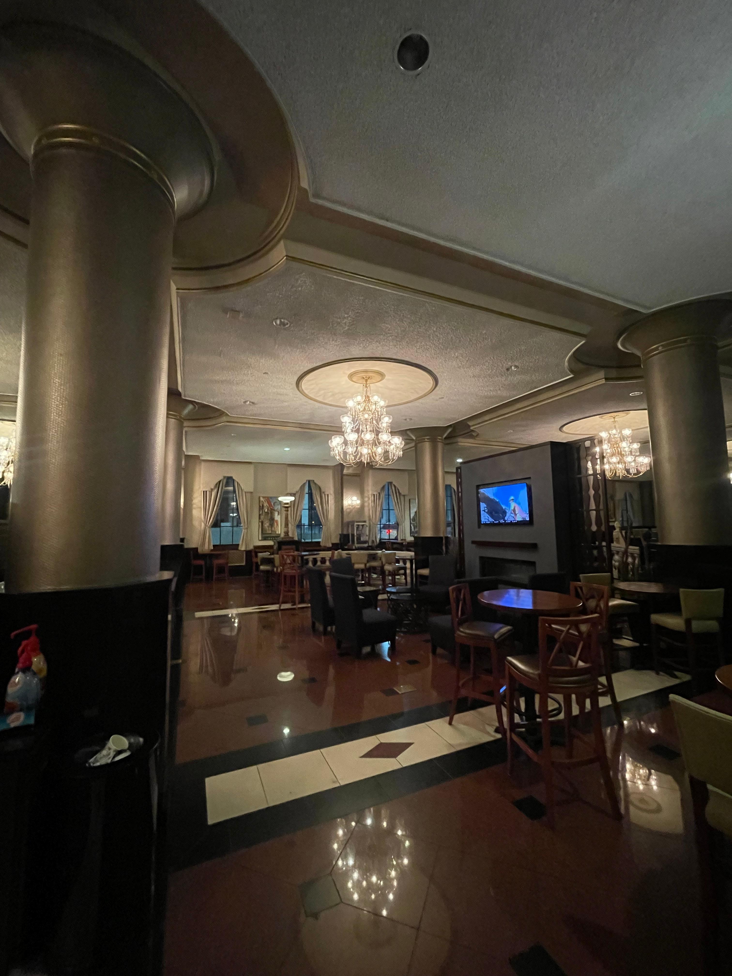 Dinning hall where they server kick back and breakfast 