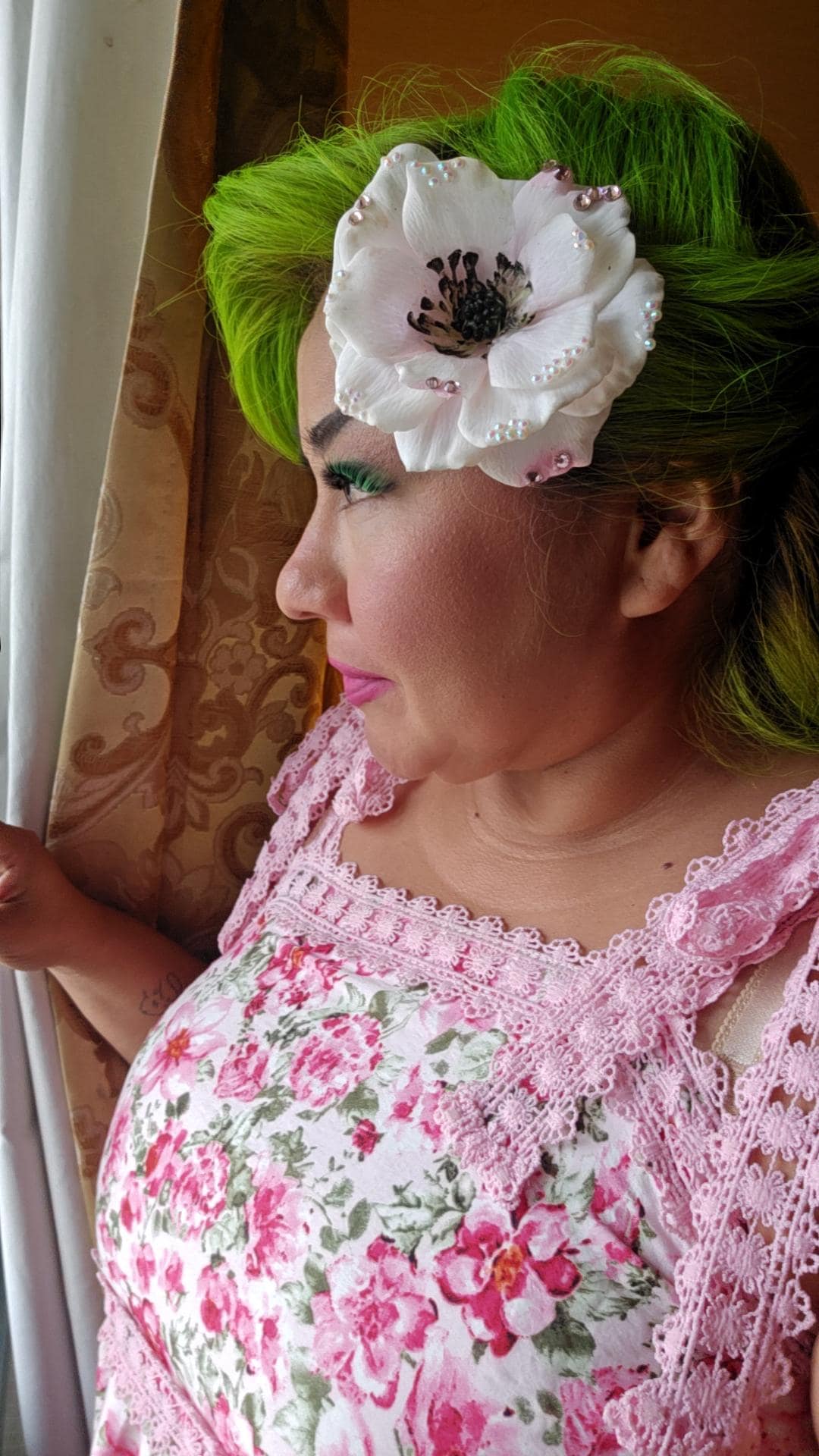 Me looking at the ugly view, lol. Never again, my daughter deserves better. 