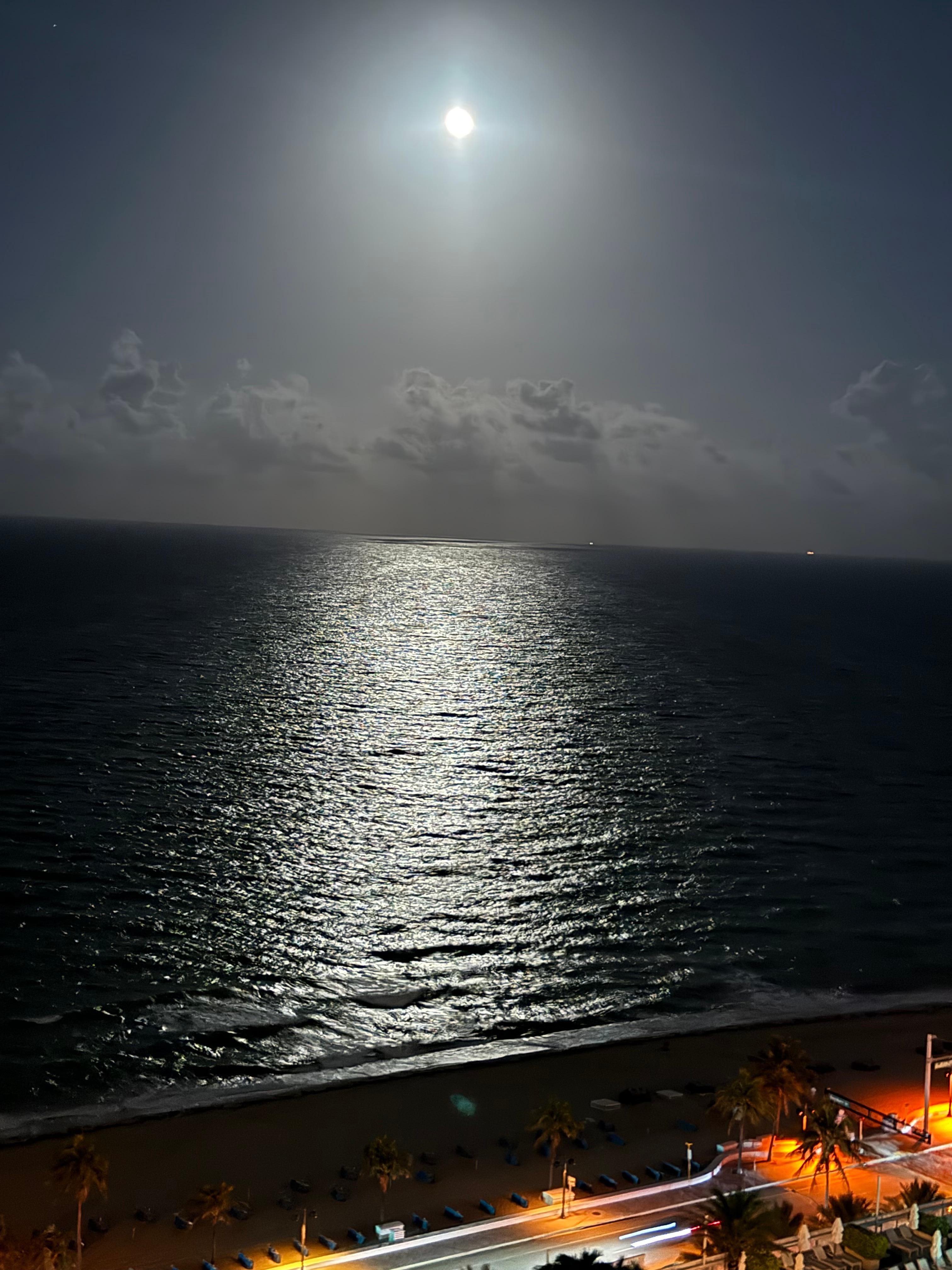 The view from our amazing room at night. 