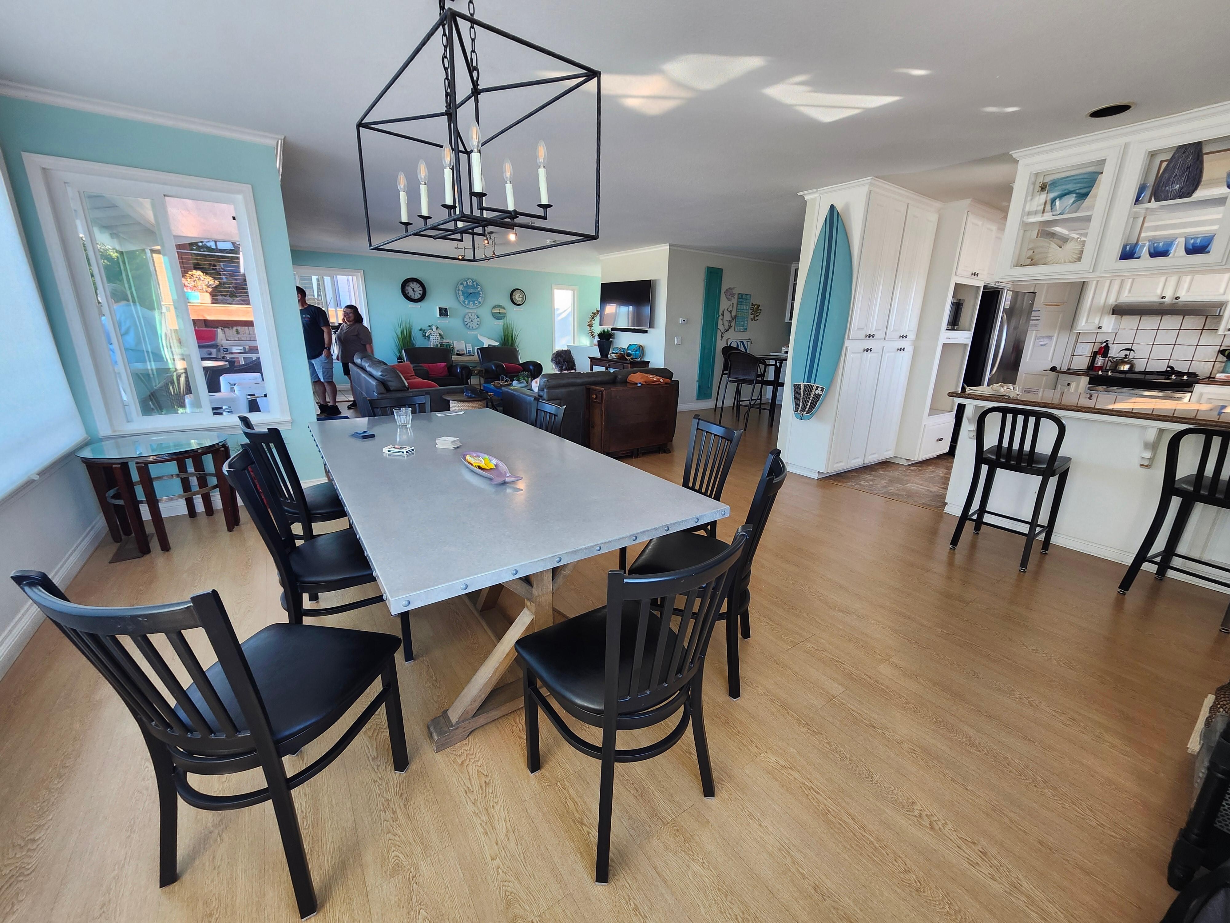 View of kitchen and living area