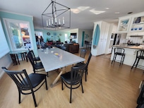 View of kitchen and living area