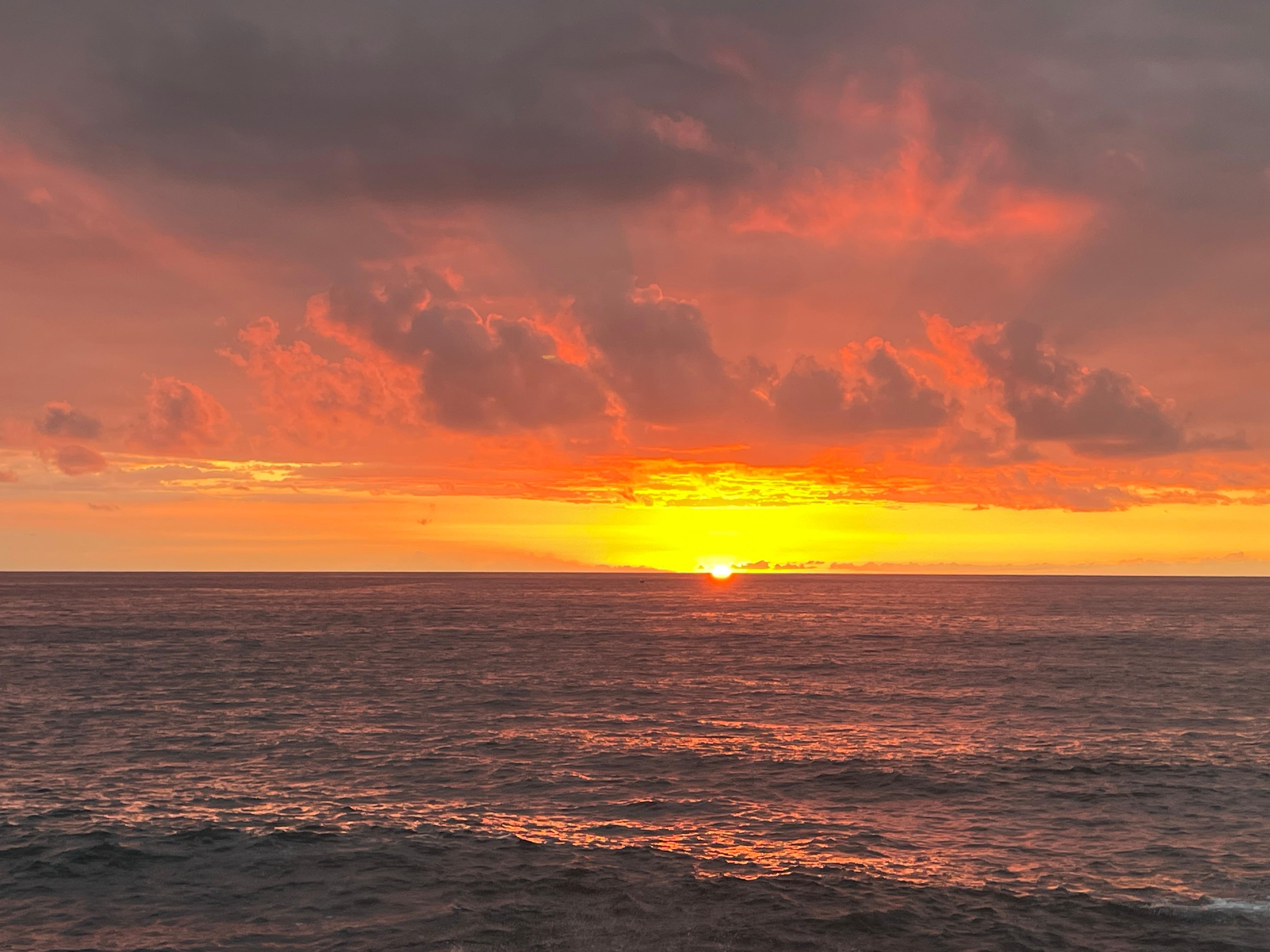 Sunset from the ocean side pool patio