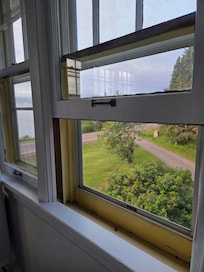 View out the side window.