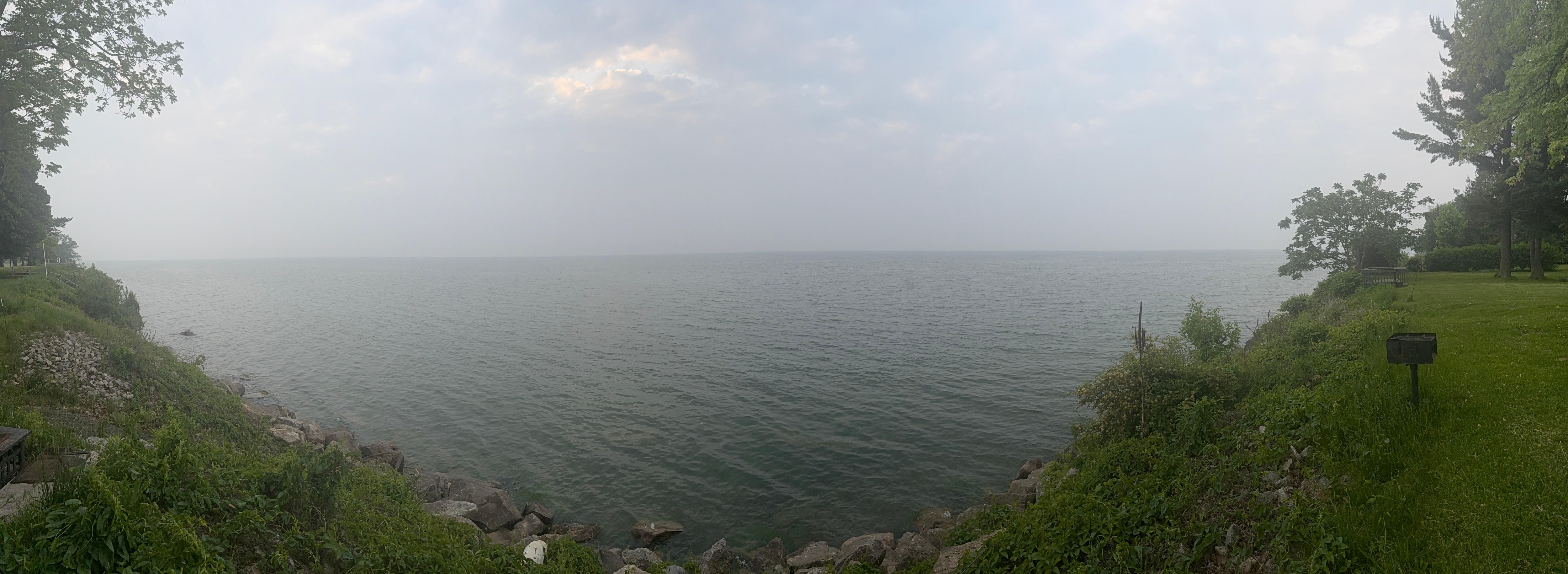 Panoramic of the lake from the house