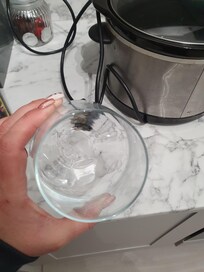 Something jelly like left in one glass