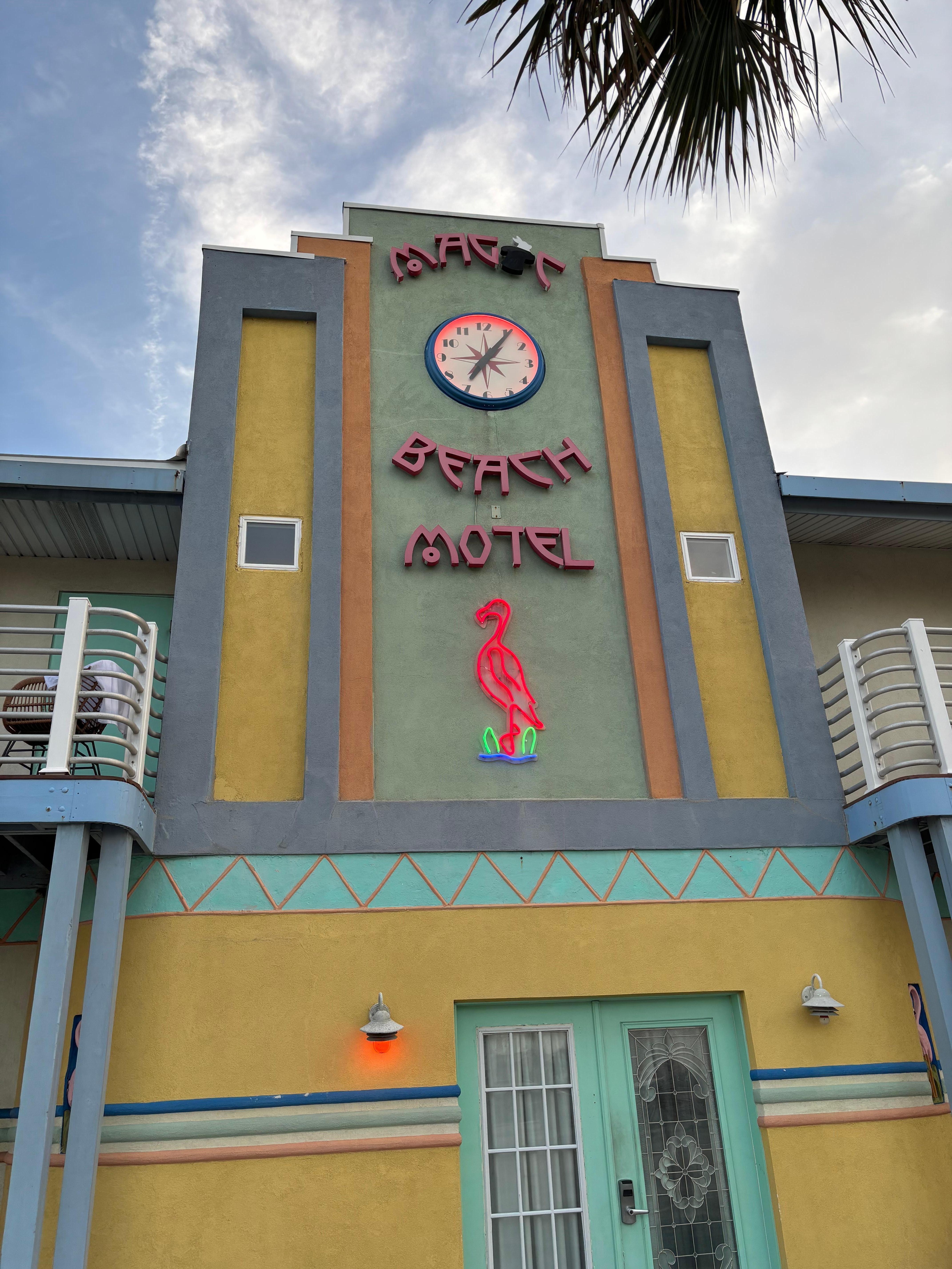 Part of the outside of Magic Beach Motel