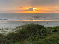 The morning sunrise view from the balcony.