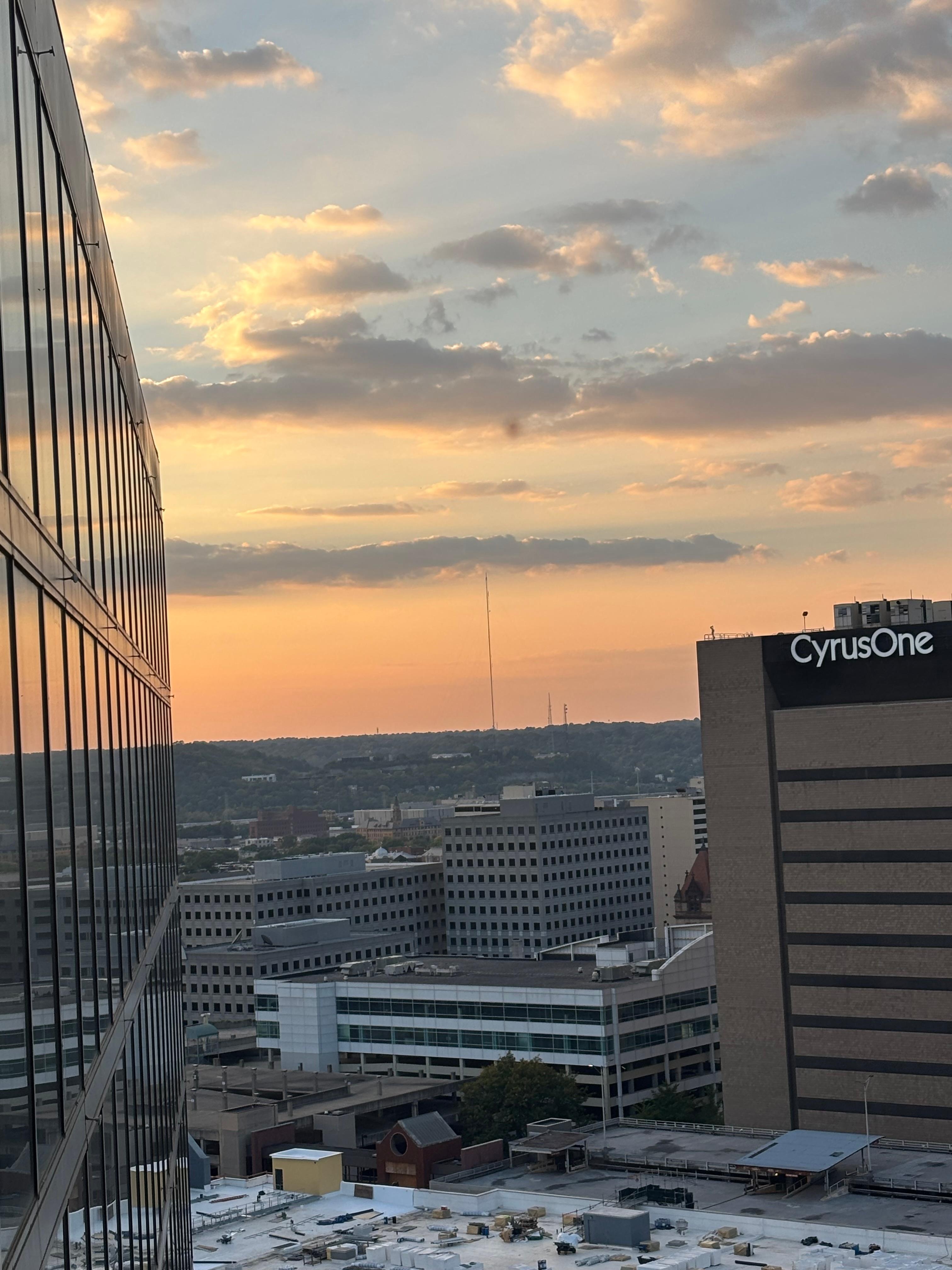 Sunset for the sun deck in the pool room