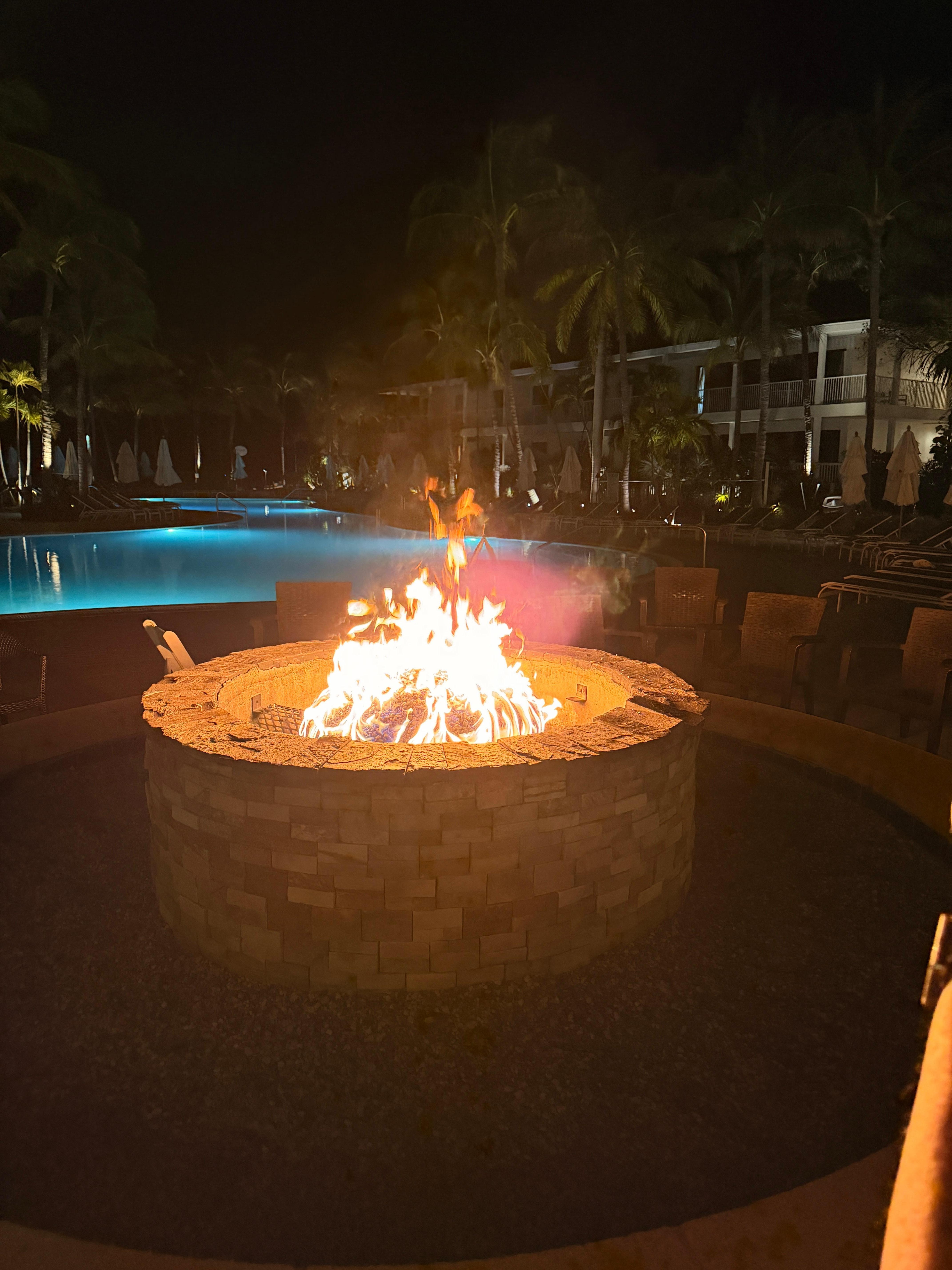 One of two fire pits. Very large and put plenty of heat. So cozy.