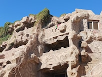 Looking up at the hotel block