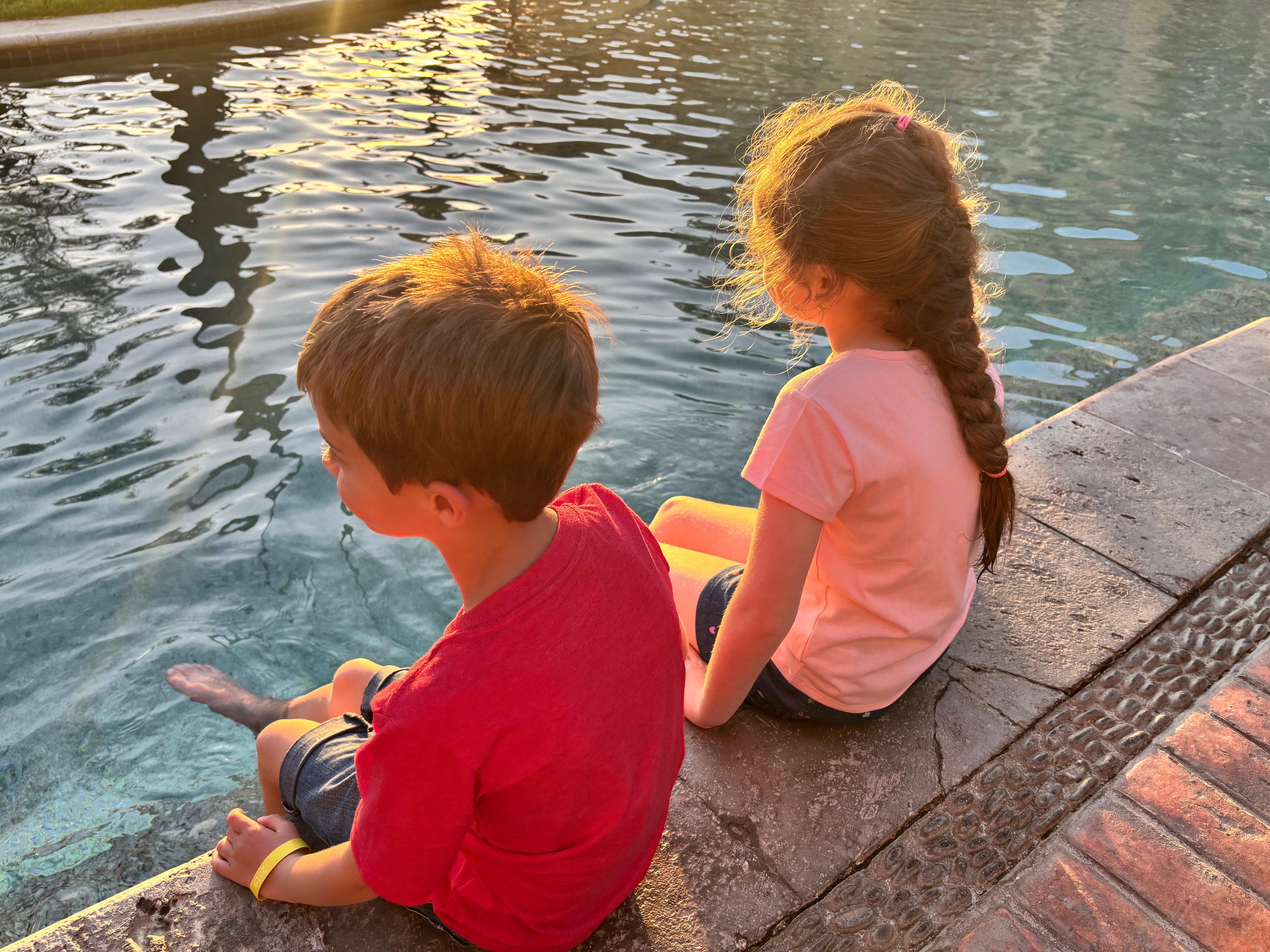 Relaxing poolside 