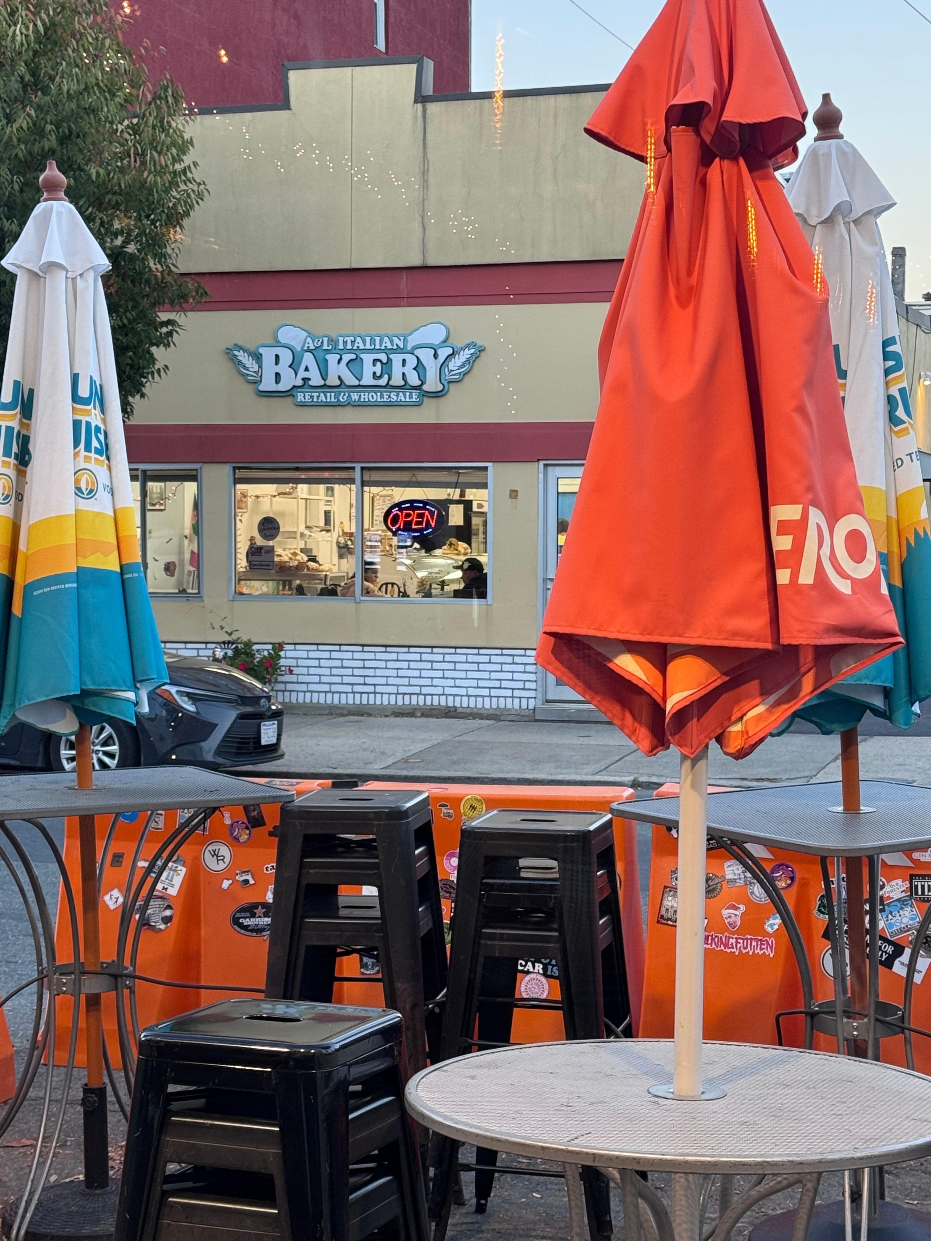 A view of A&L Italian Bakery from the window seats of The Quiet Few. Both spots are just 2 blocks from the condo and worth a visit. 