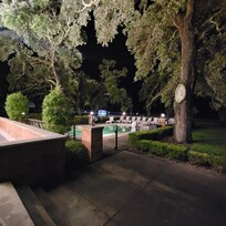 Pool at night.