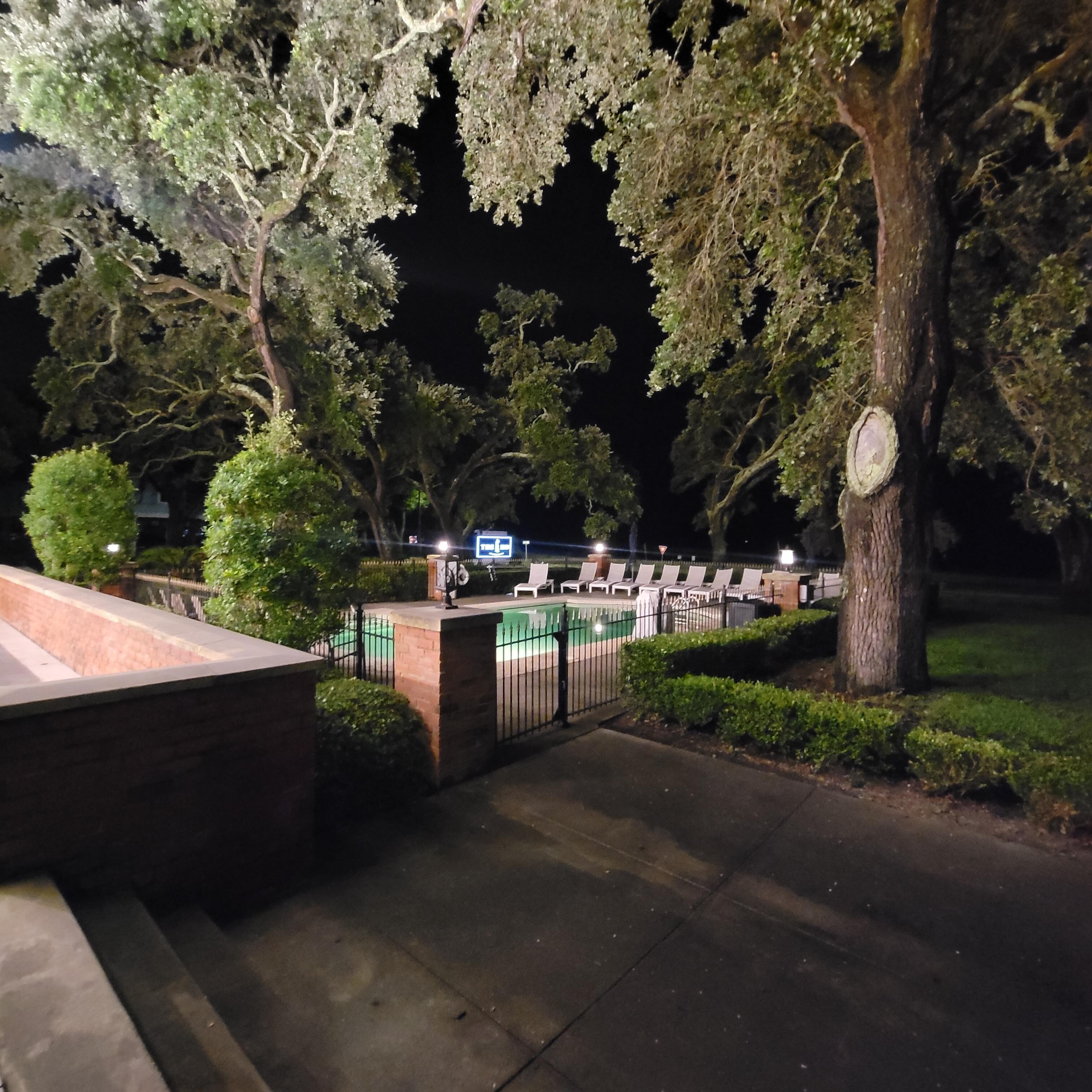 Pool at night. 
