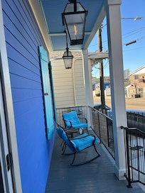 Loved sitting on the porch enjoying the neighborhood