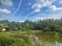 美術館近くの庭園