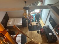 Fyrbäddsrum med loft