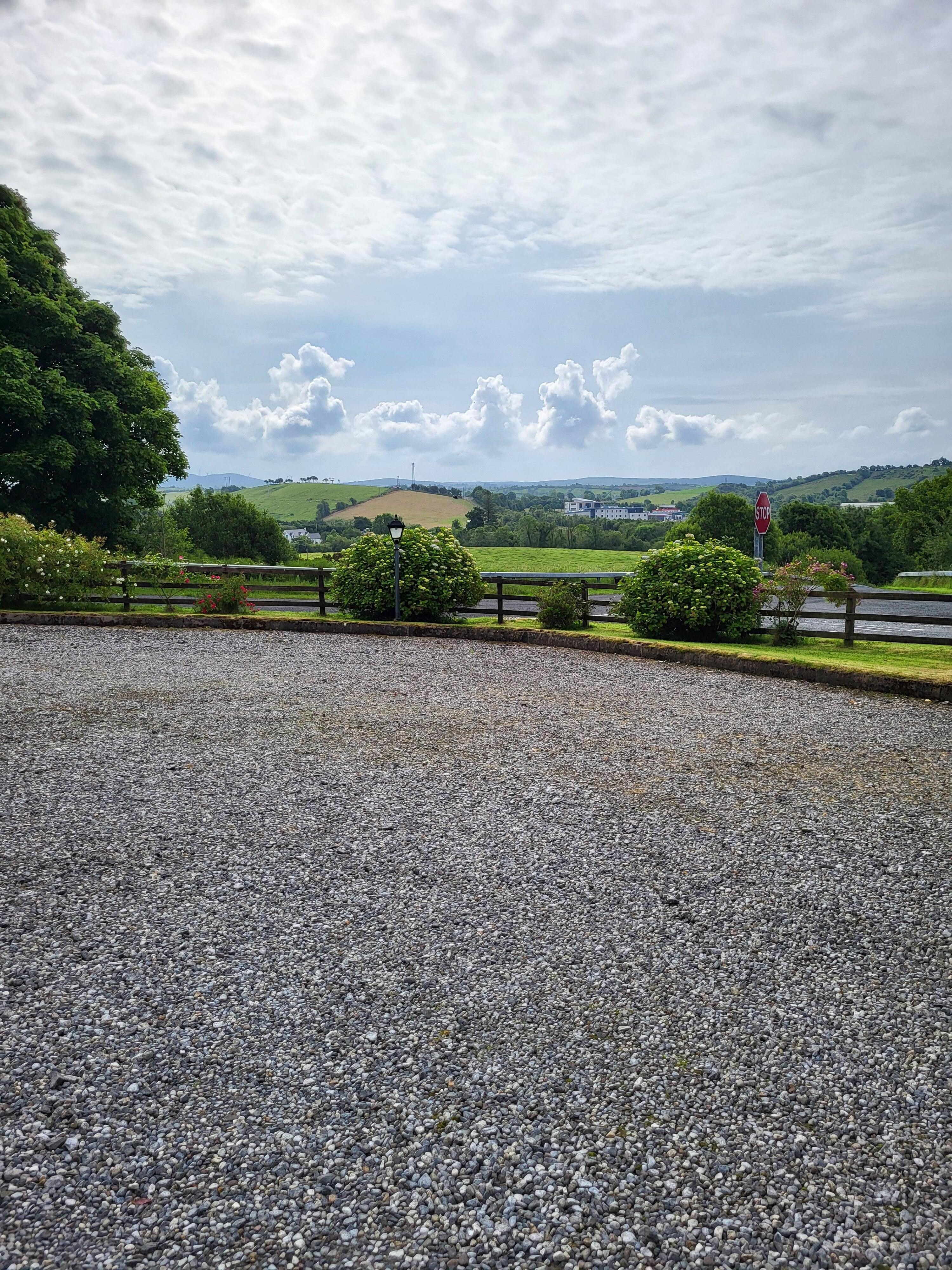 View looking out across the surrounding area.