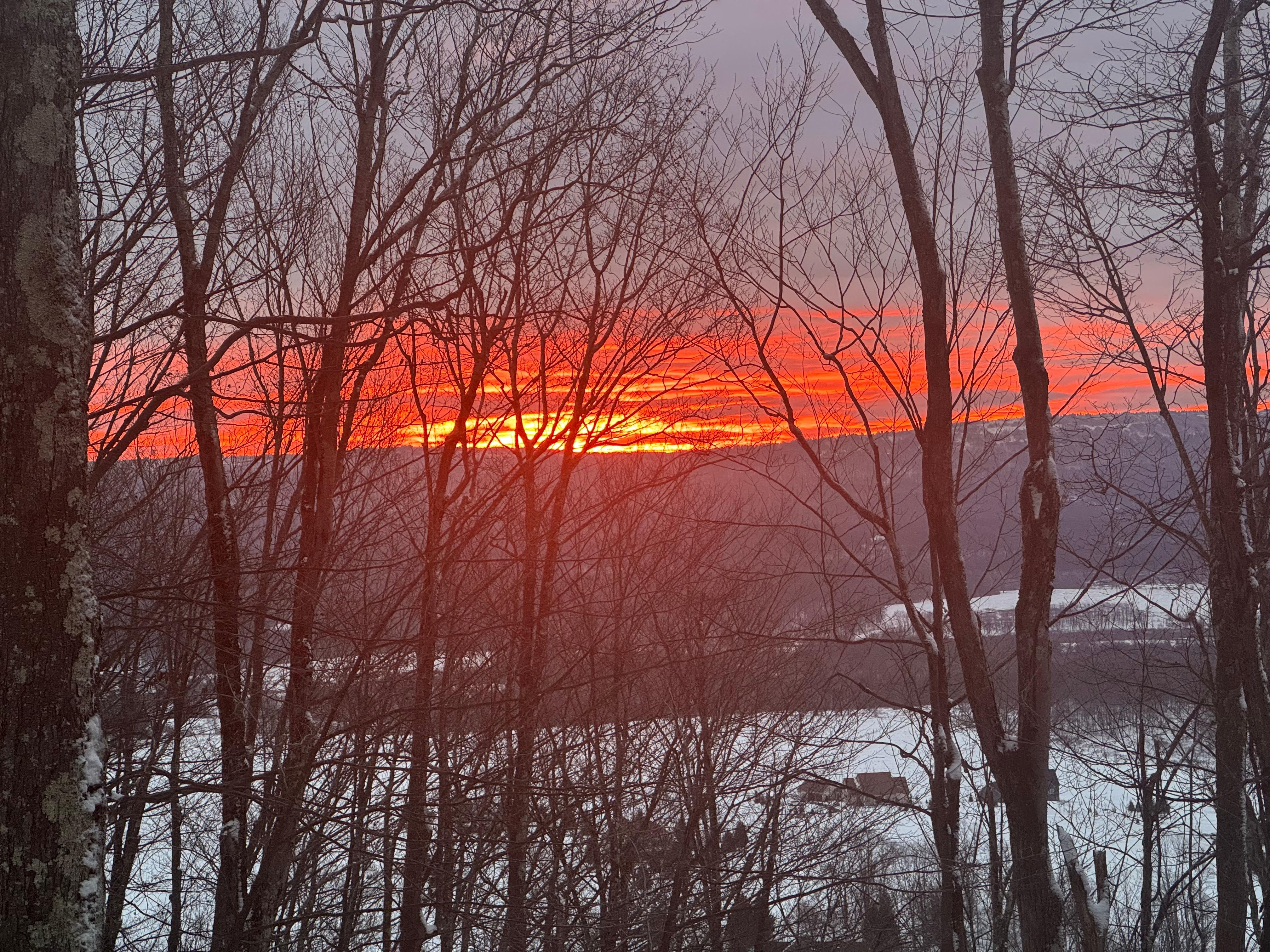 Beautiful sunrises and view from back deck