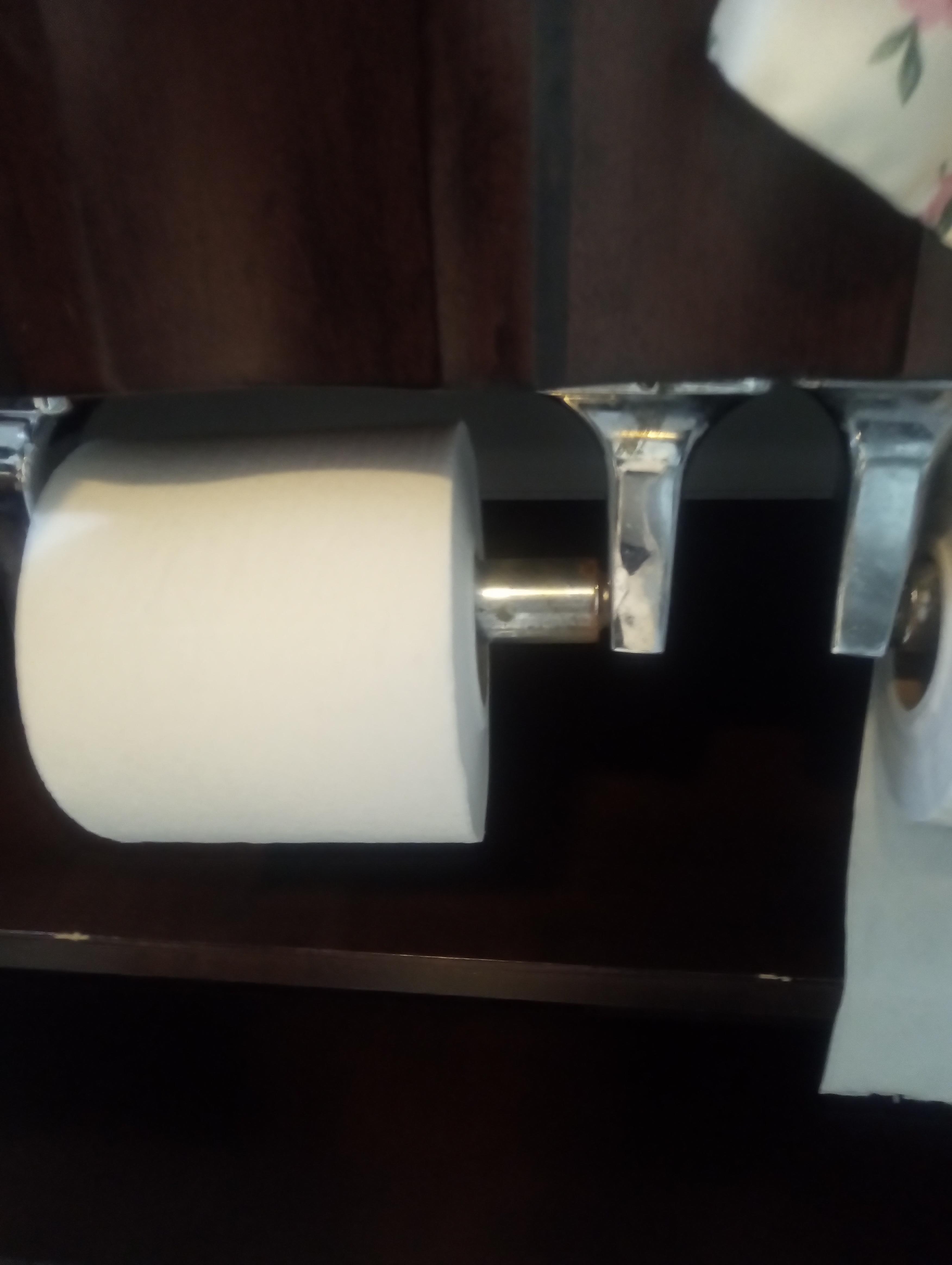 Rusty toilet paper holders 