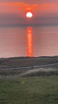 Sonnenuntergang von der Terasse