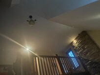 Kitchen light fixture with 2 burnt out bulbs.