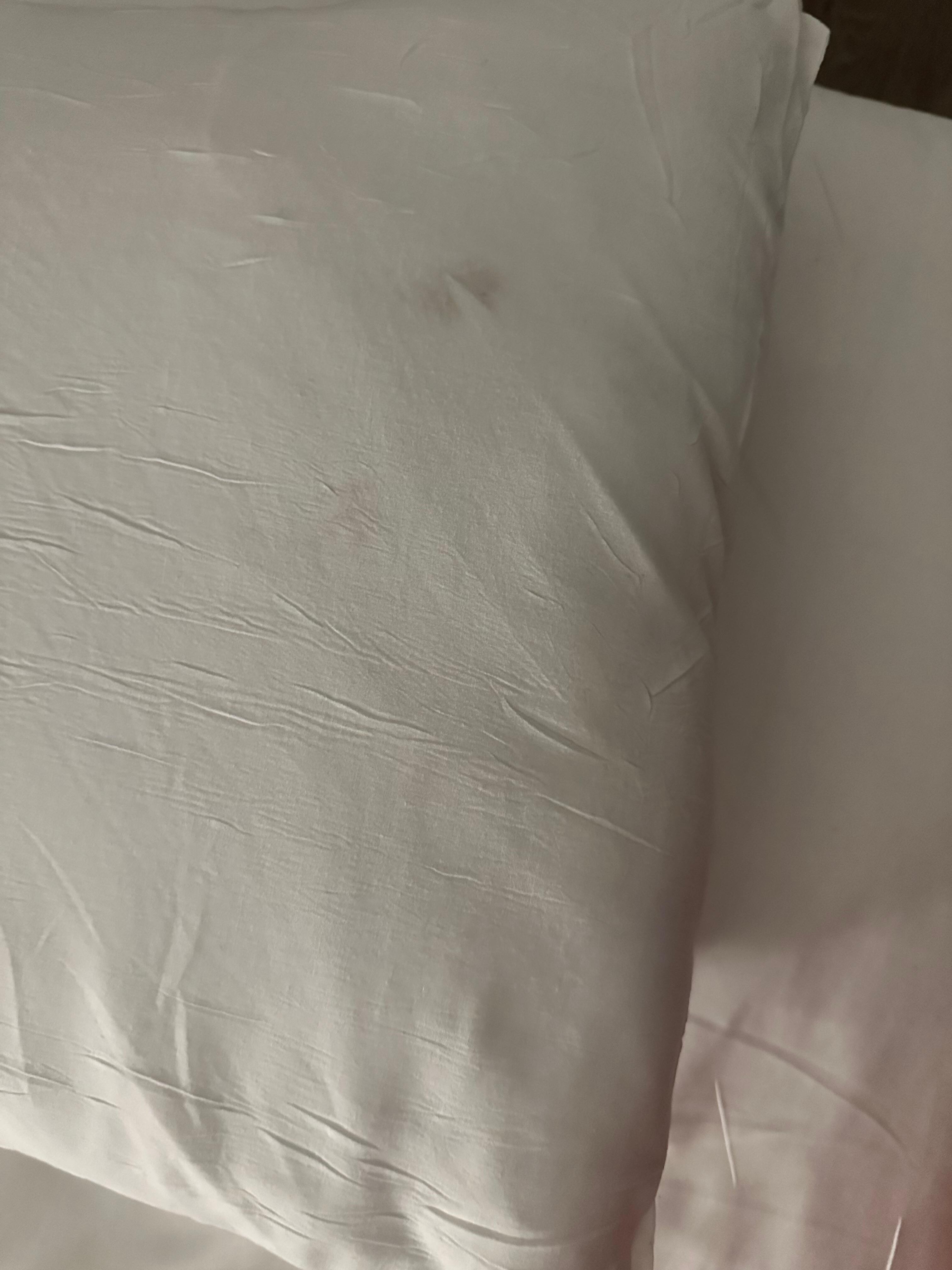 Dirty that was on the pillowcase