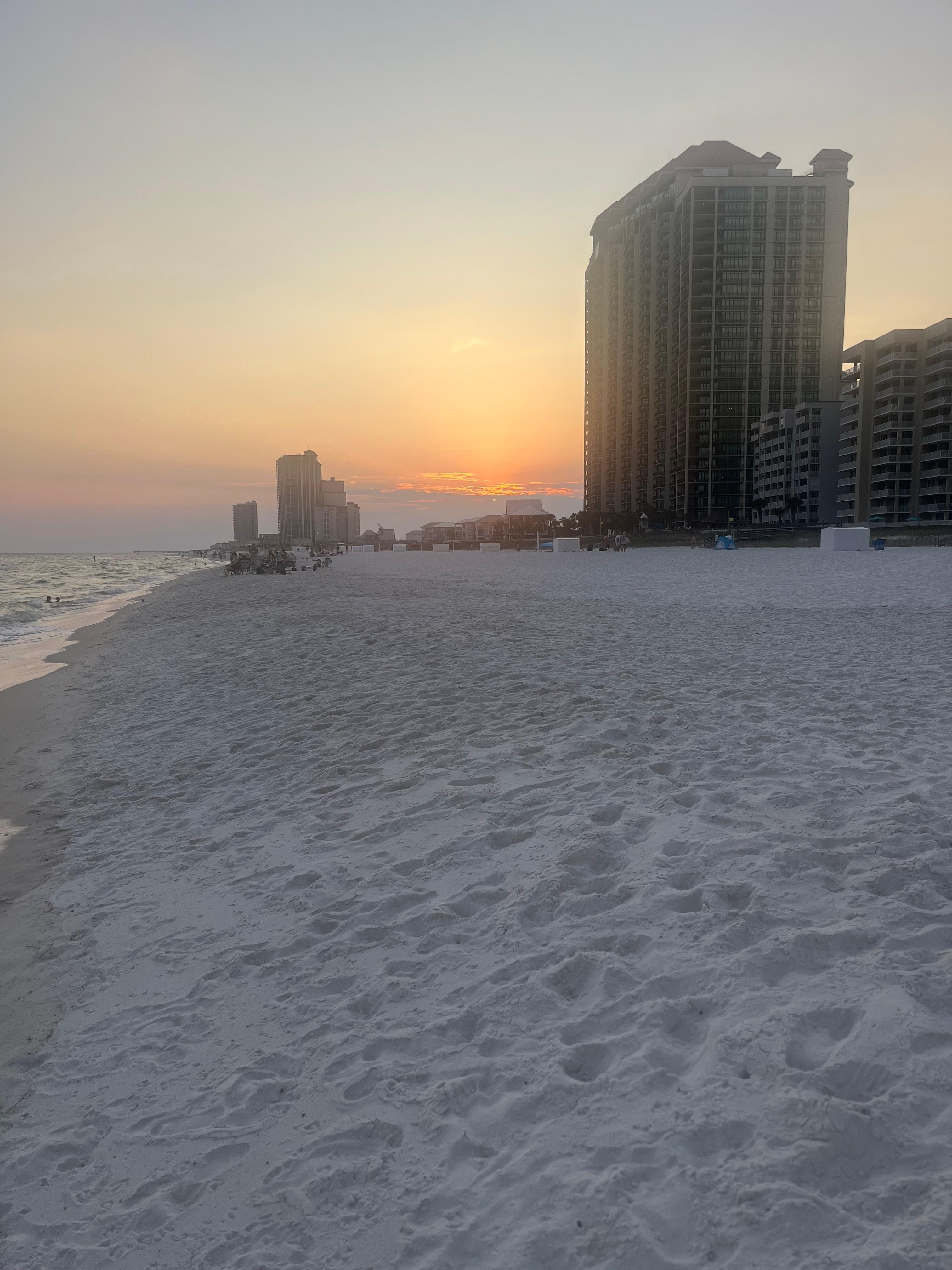 Beautiful sunset from the balcony.