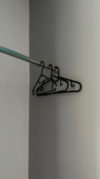 3 coat hangers for 2 guests