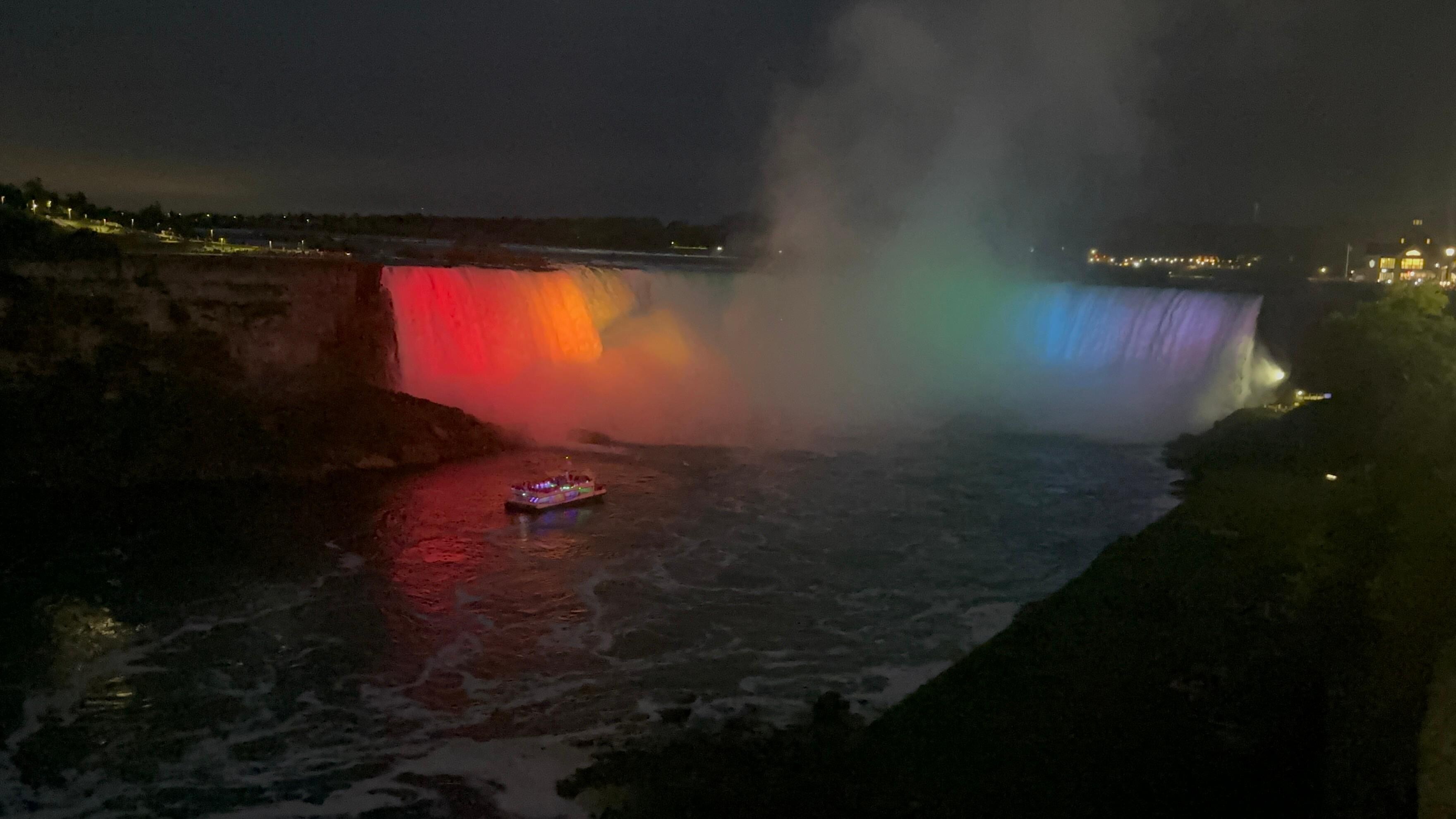 Falls at night!
