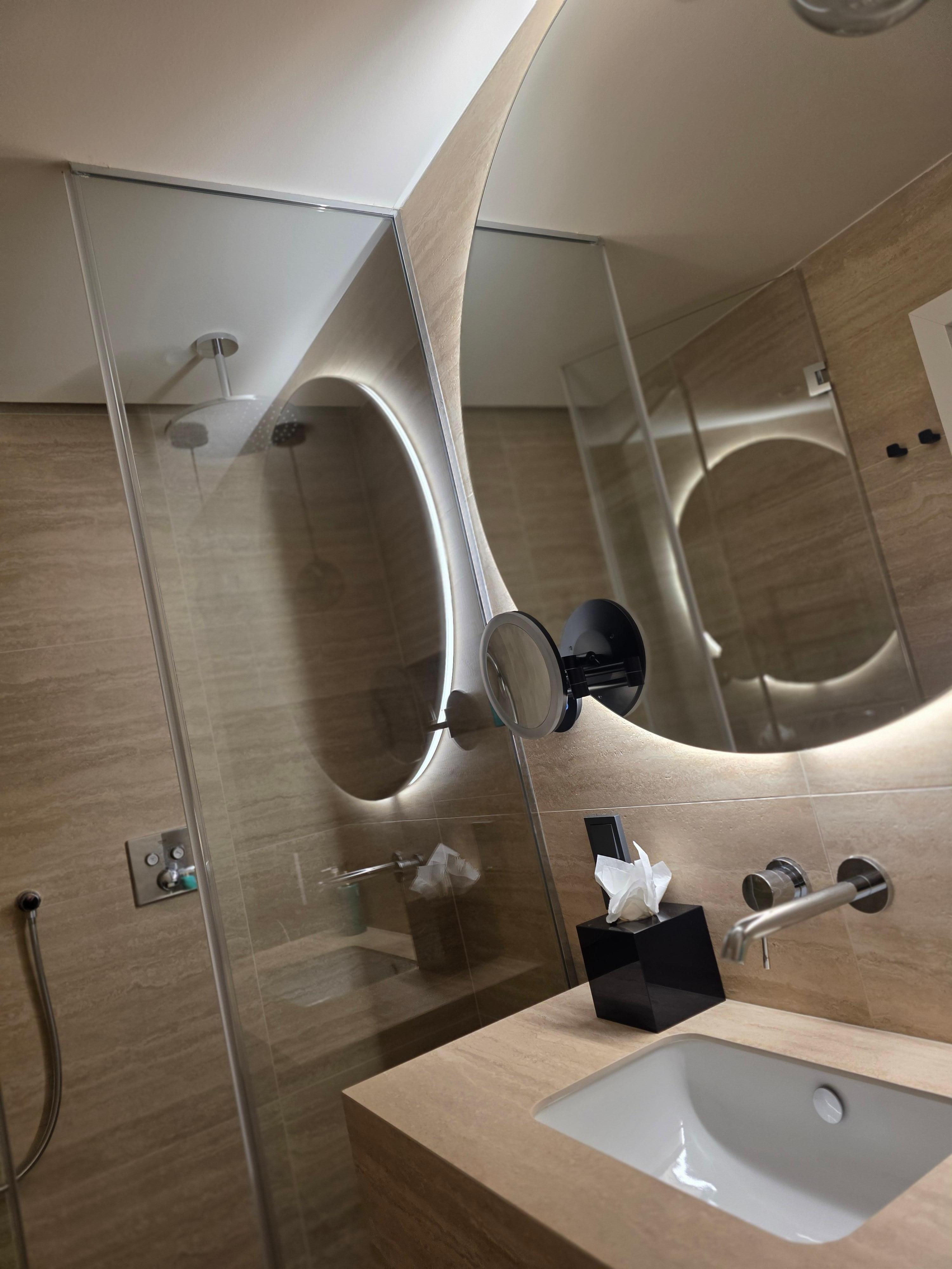 Spectacular and spacious toilet and shower 
