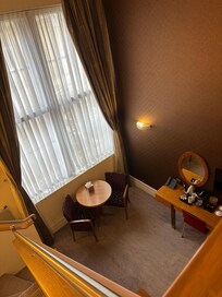 View from bed level to suite area.